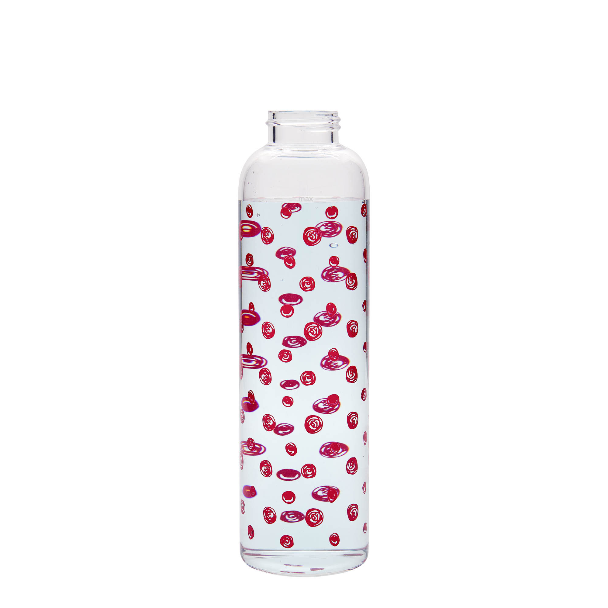 500 ml water bottle 'Perseus', print: red dots, closure: screw cap