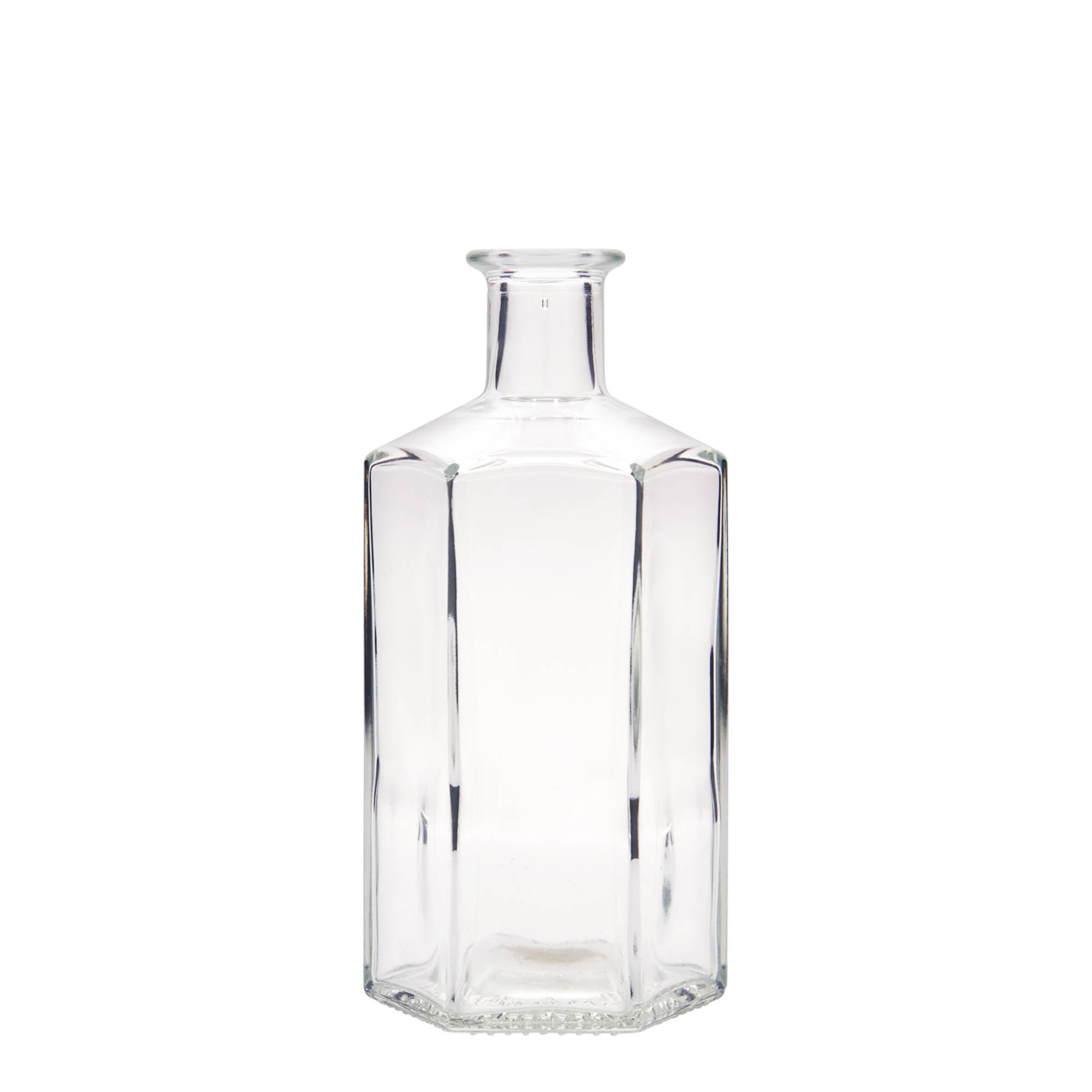 500 ml glass apothecary bottle 'Jimmy', hexagonal, closure: cork