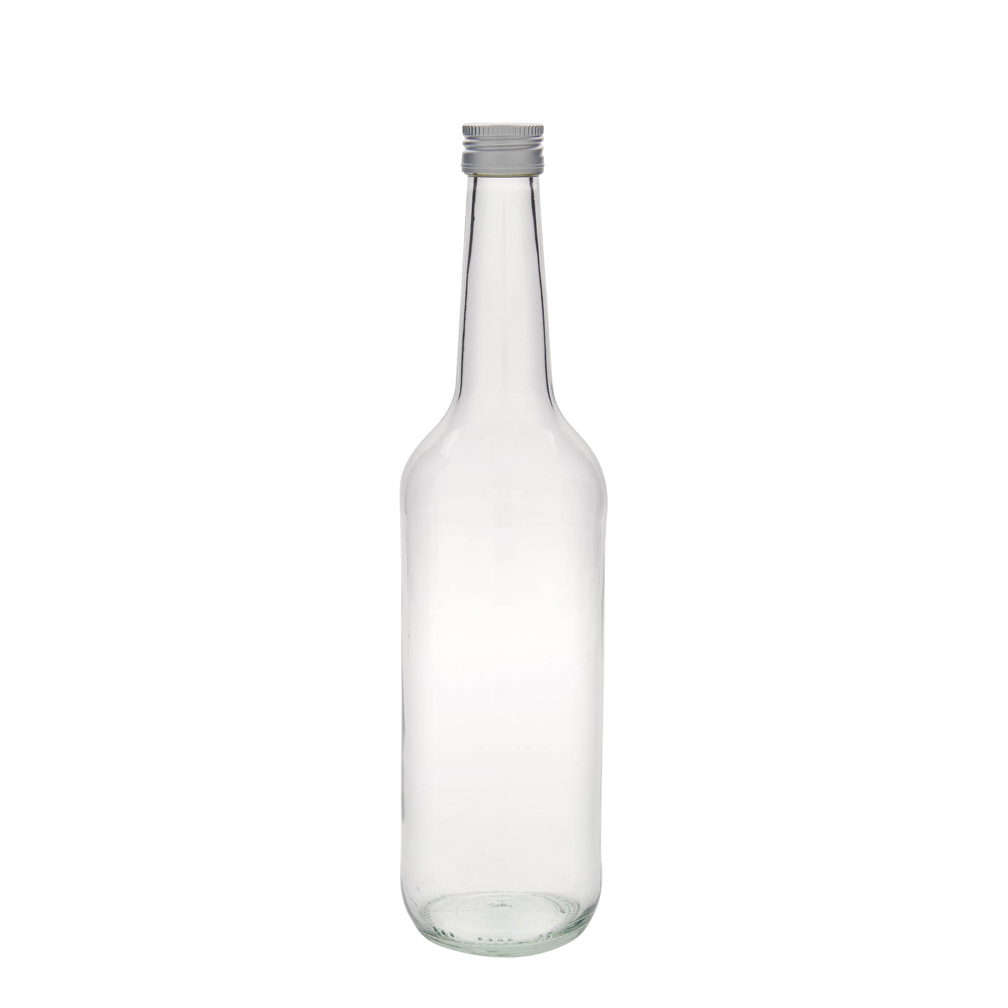 700 ml straight neck glass bottle, closure: PP 28