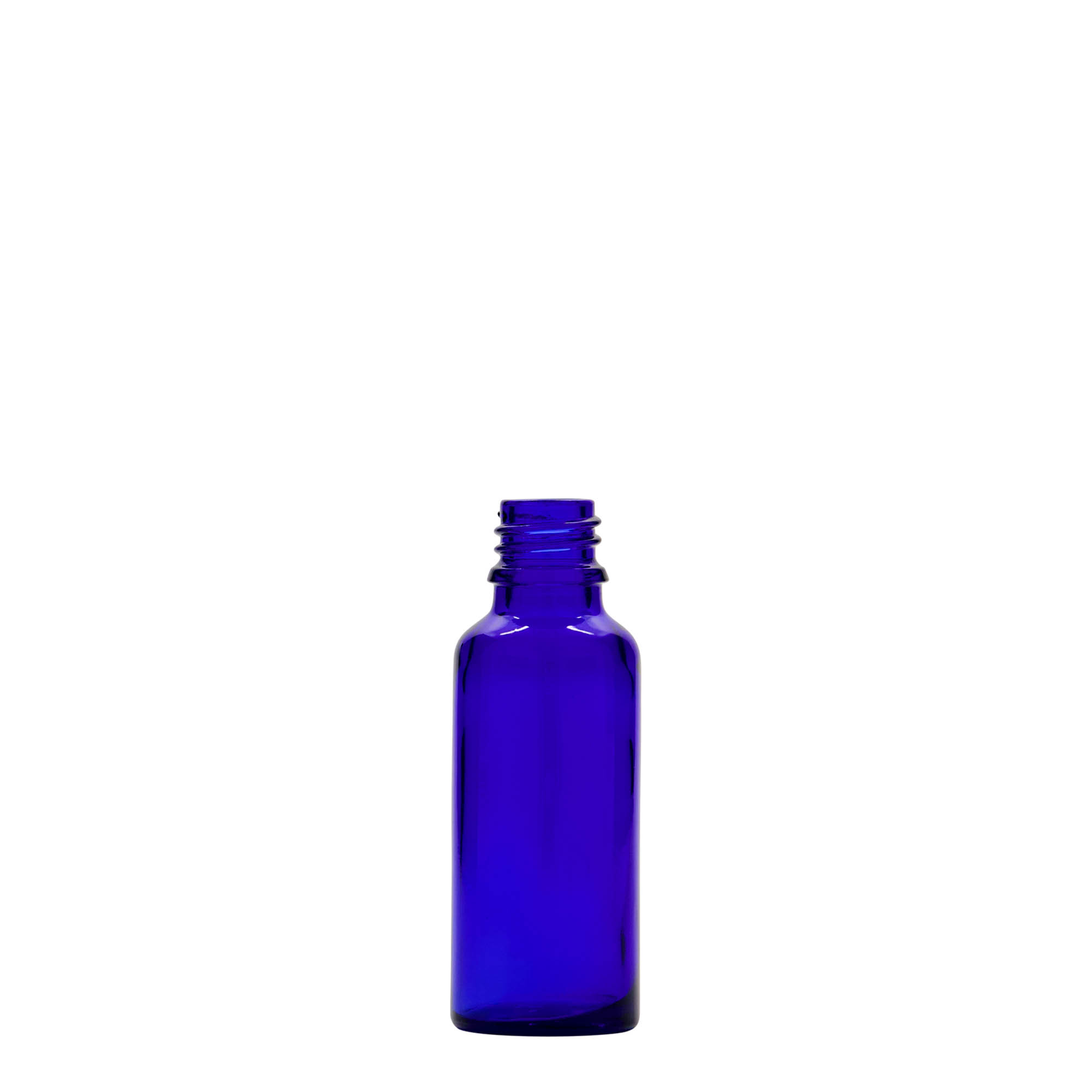 30 ml medicine bottle, glass, royal blue, closure: DIN 18