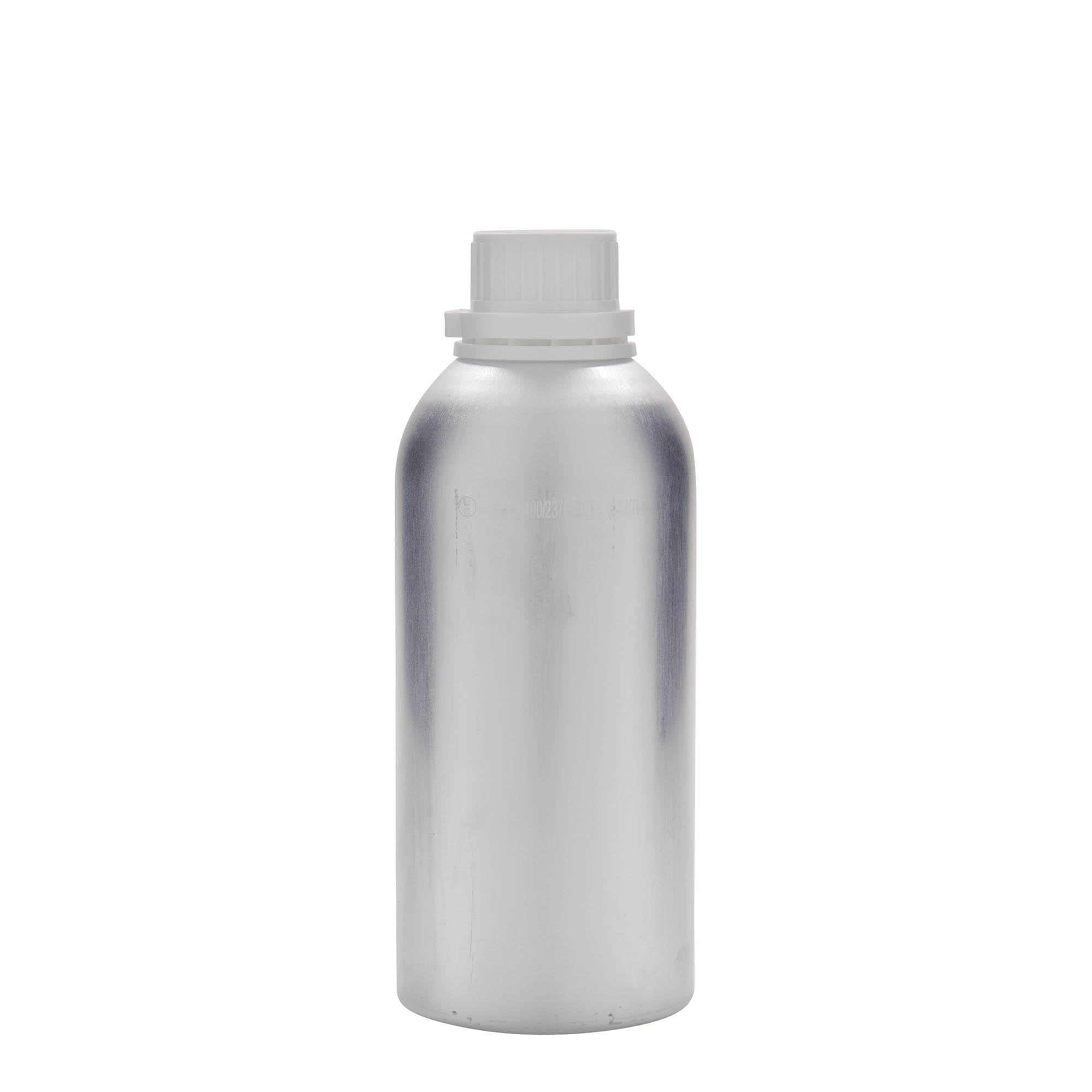 625 ml aluminium bottle, metal, silver, closure: DIN 32