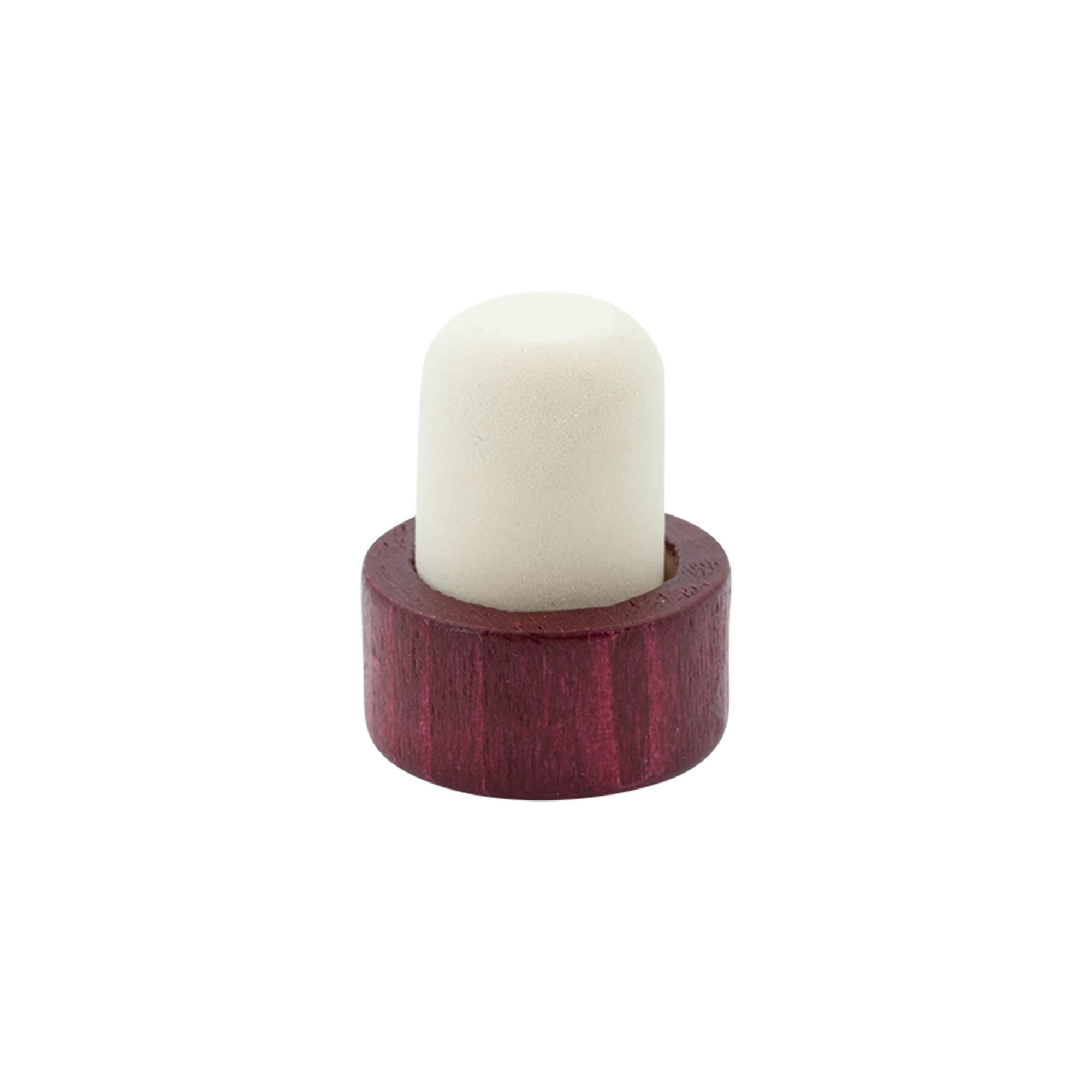 19 mm mushroom cork, wood, Bordeaux red, for opening: cork