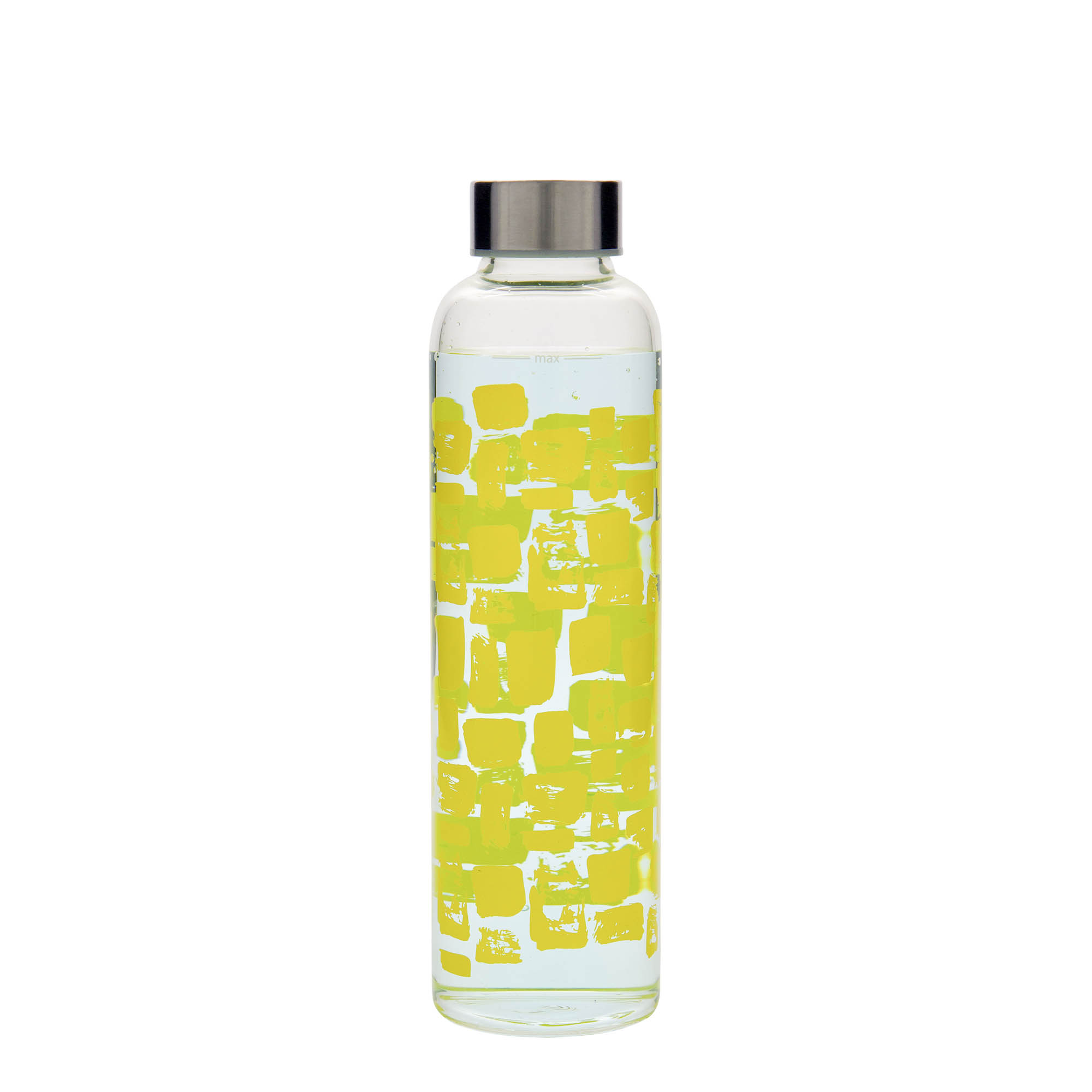 500 ml water bottle 'Perseus', print: yellow rectangles, closure: screw cap