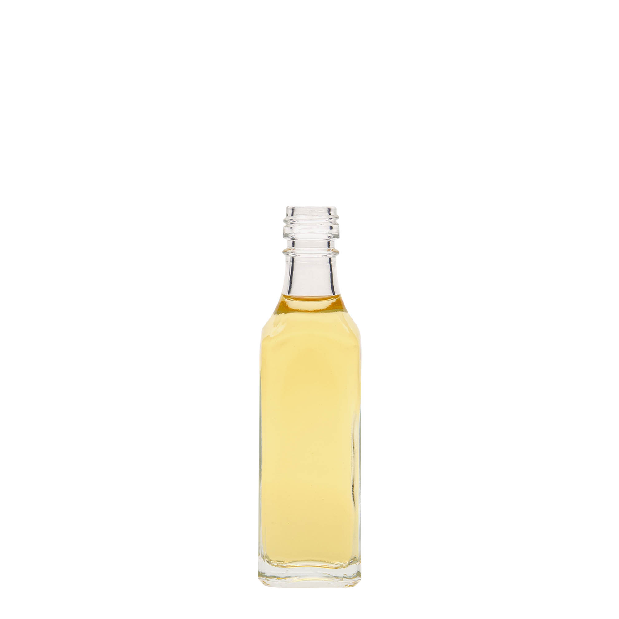 50 ml glass bottle 'Siena', square, closure: PP 18