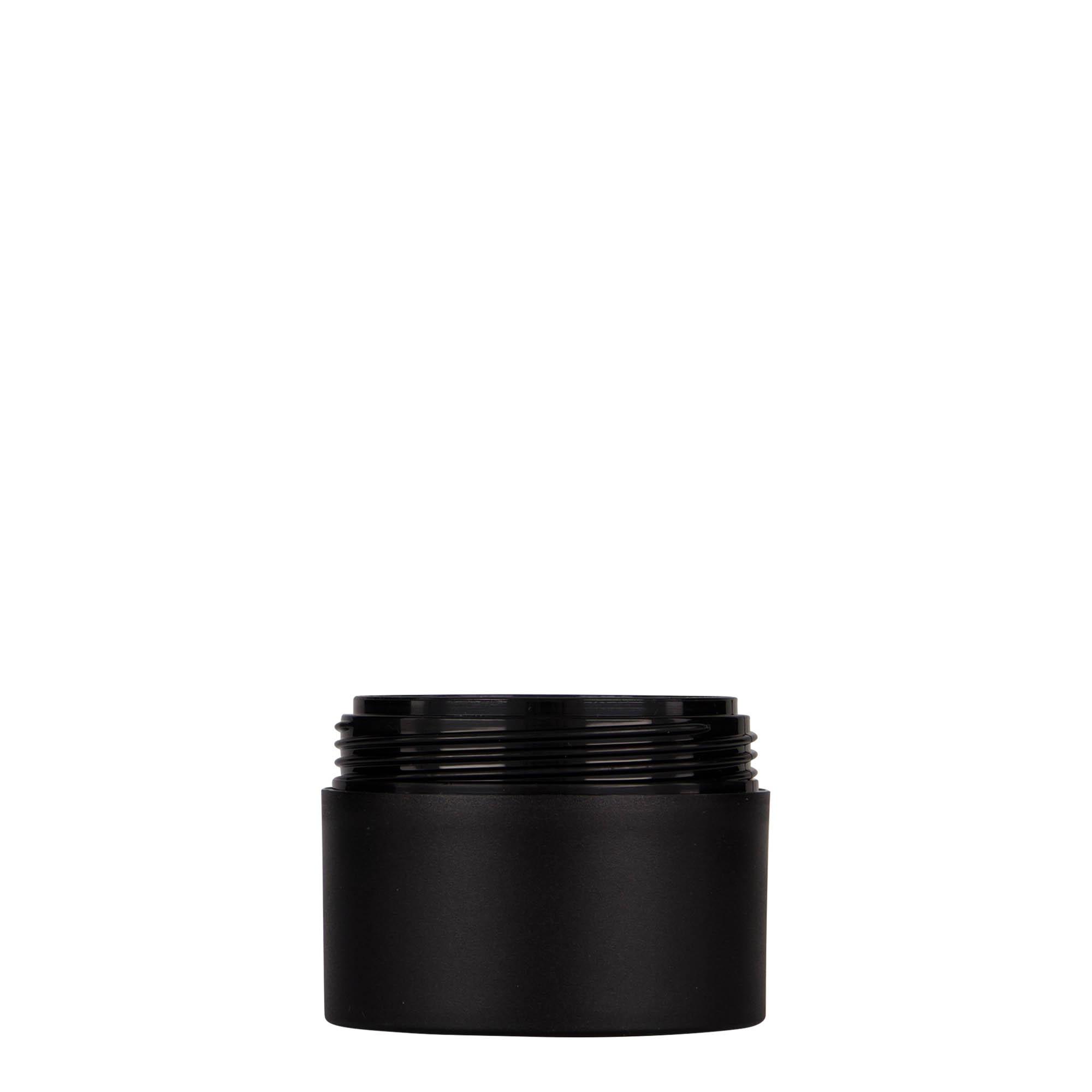 50 ml plastic jar 'Antonella', PP, black, closure: screw cap