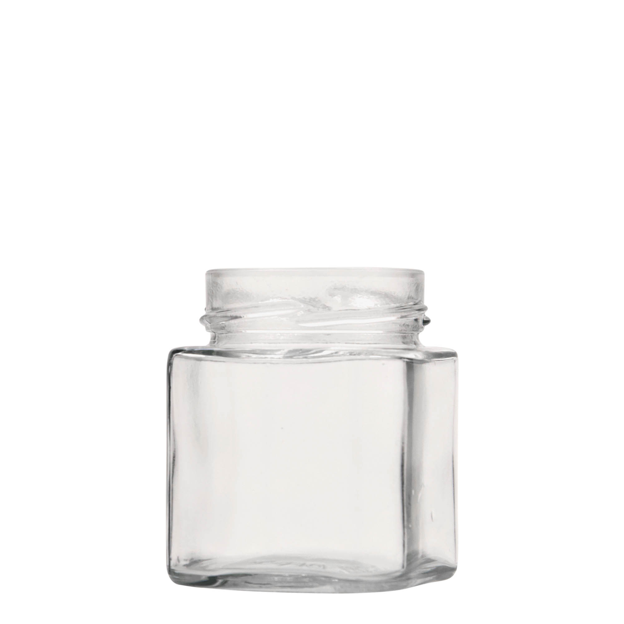 212 ml square jar 'Ikarus', closure: deep twist off (DTO 63)