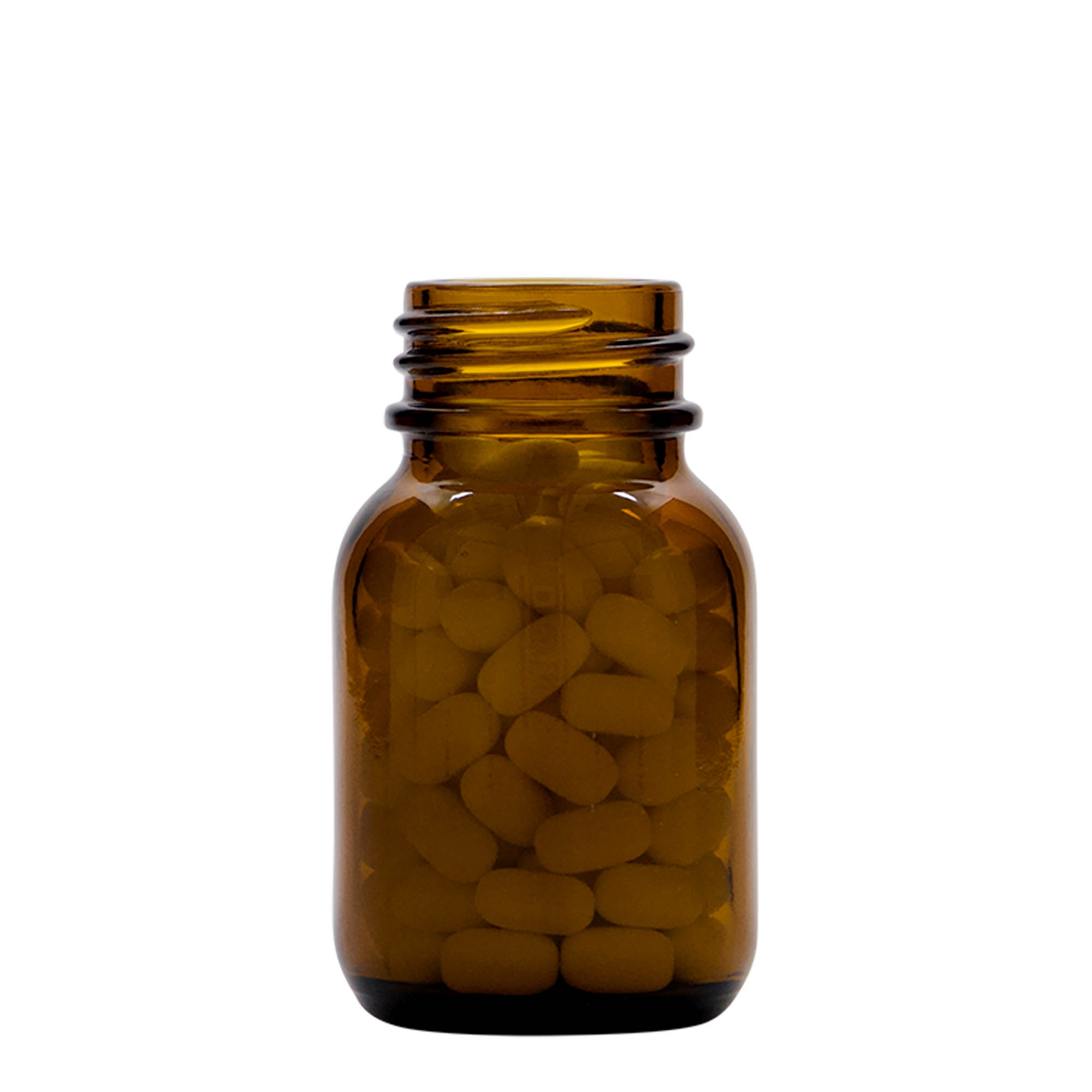 50 ml wide mouth jar, brown, closure: DIN 32