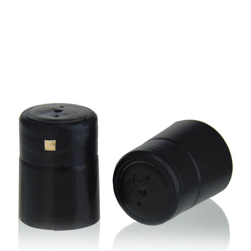 Heat shrink capsule 32x41, PVC plastic, black