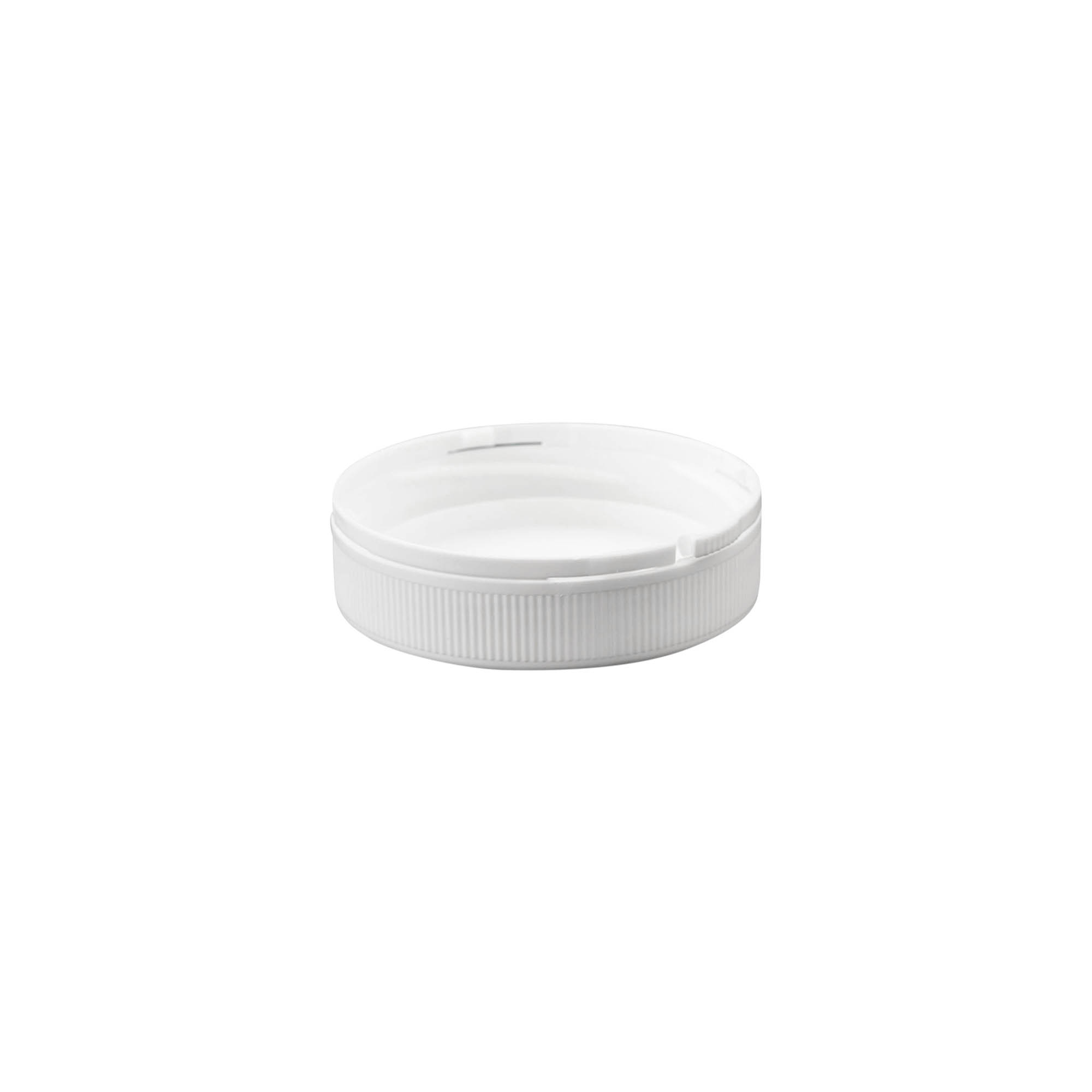 61.9mm screw cap 'Securilock', PP plastic, white