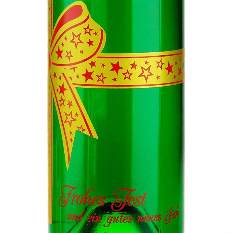 500 ml glass bottle 'Opera', print: festive bow, closure: cork