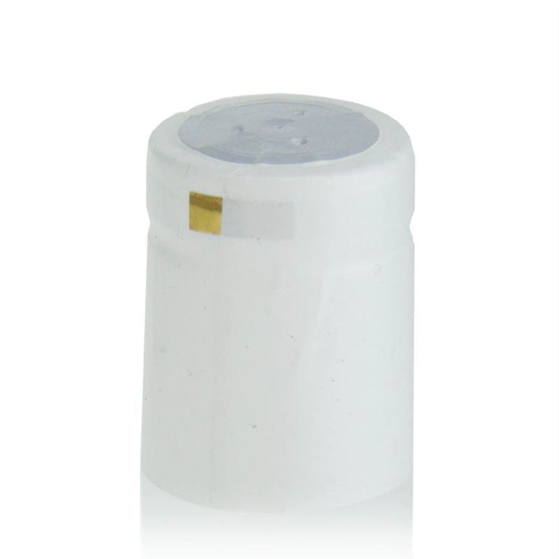 Heat shrink capsule 32x41, PVC plastic, white