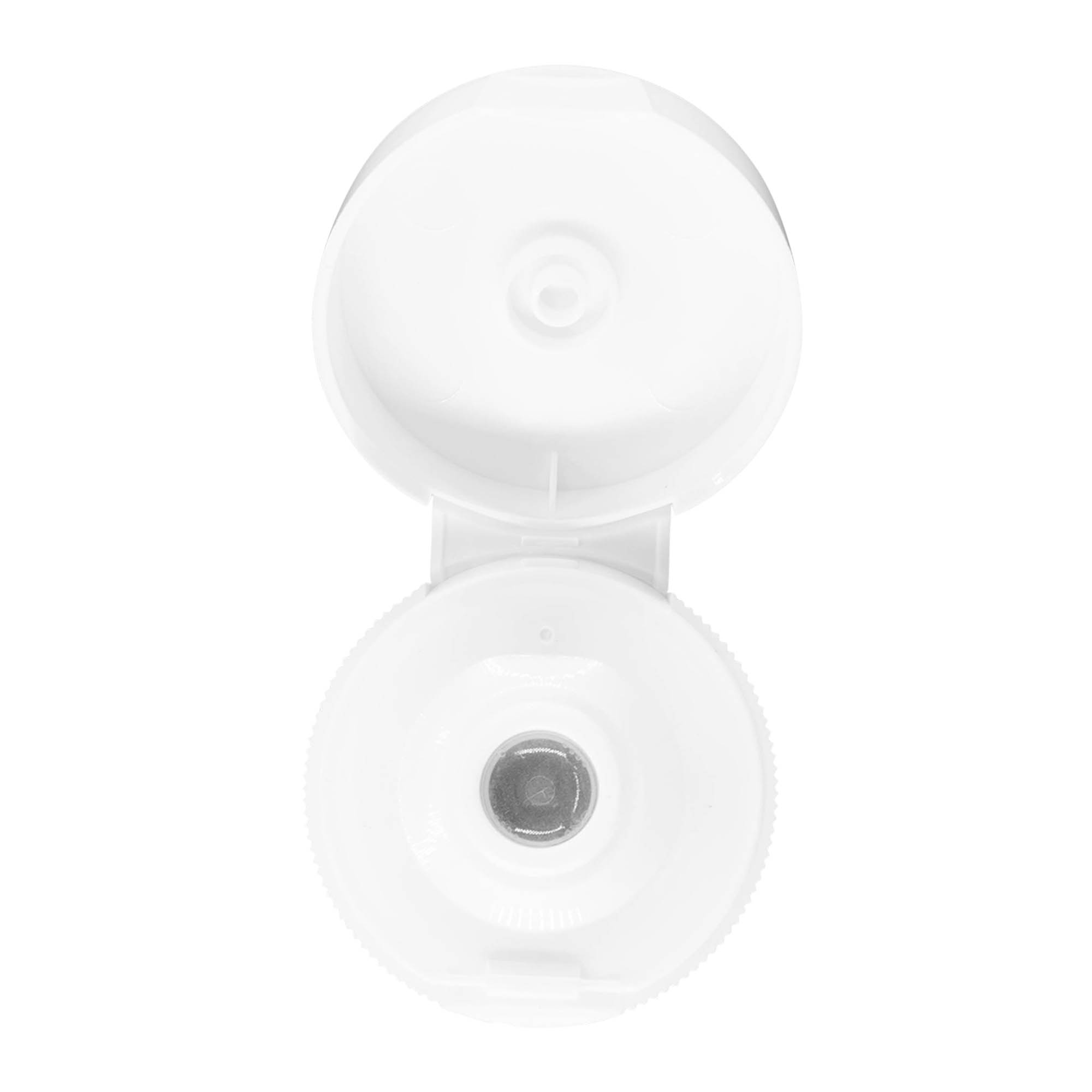 Hinged screw cap, PP plastic, white, for opening: GPI 38/400