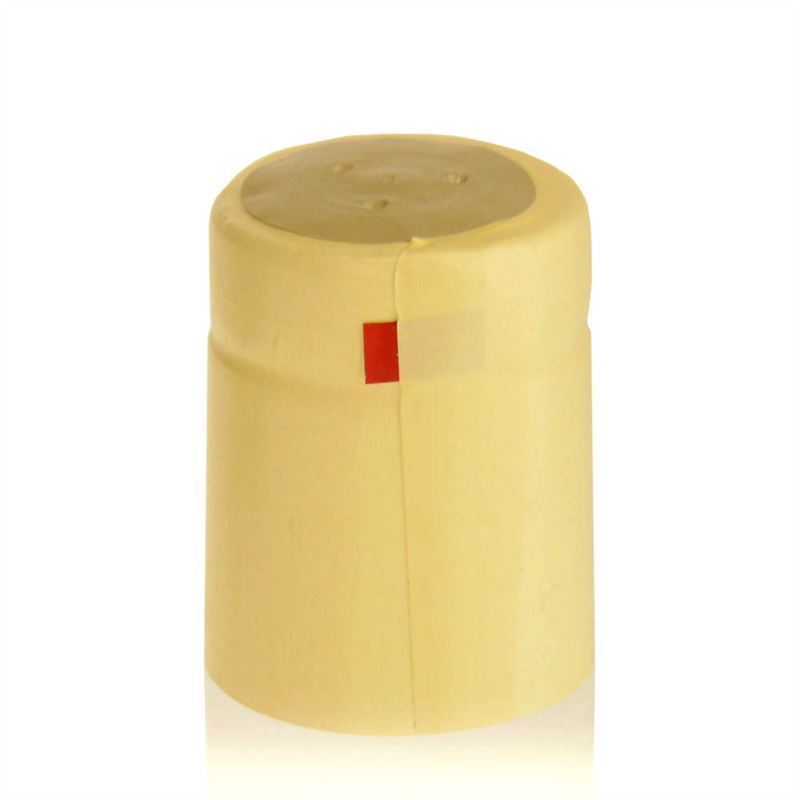 Heat shrink capsule 32x41, PVC plastic, champagne