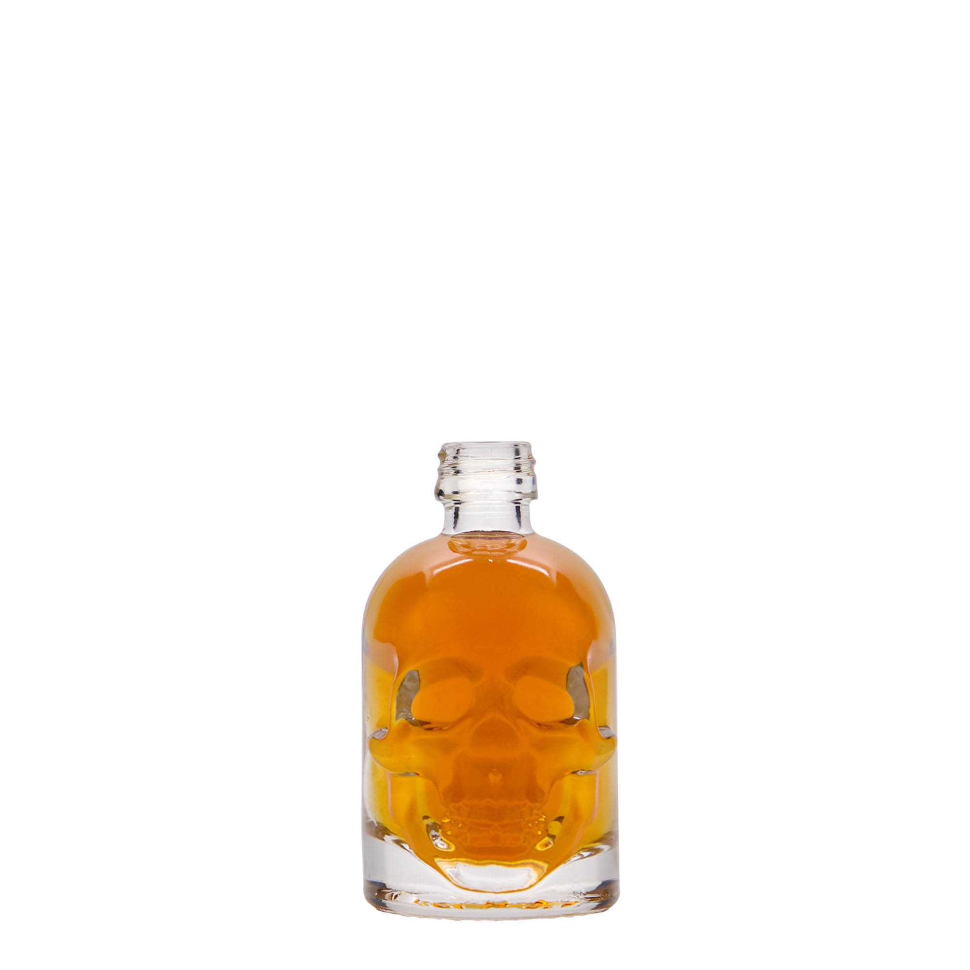 50 ml glass bottle 'Skull', closure: PP 18