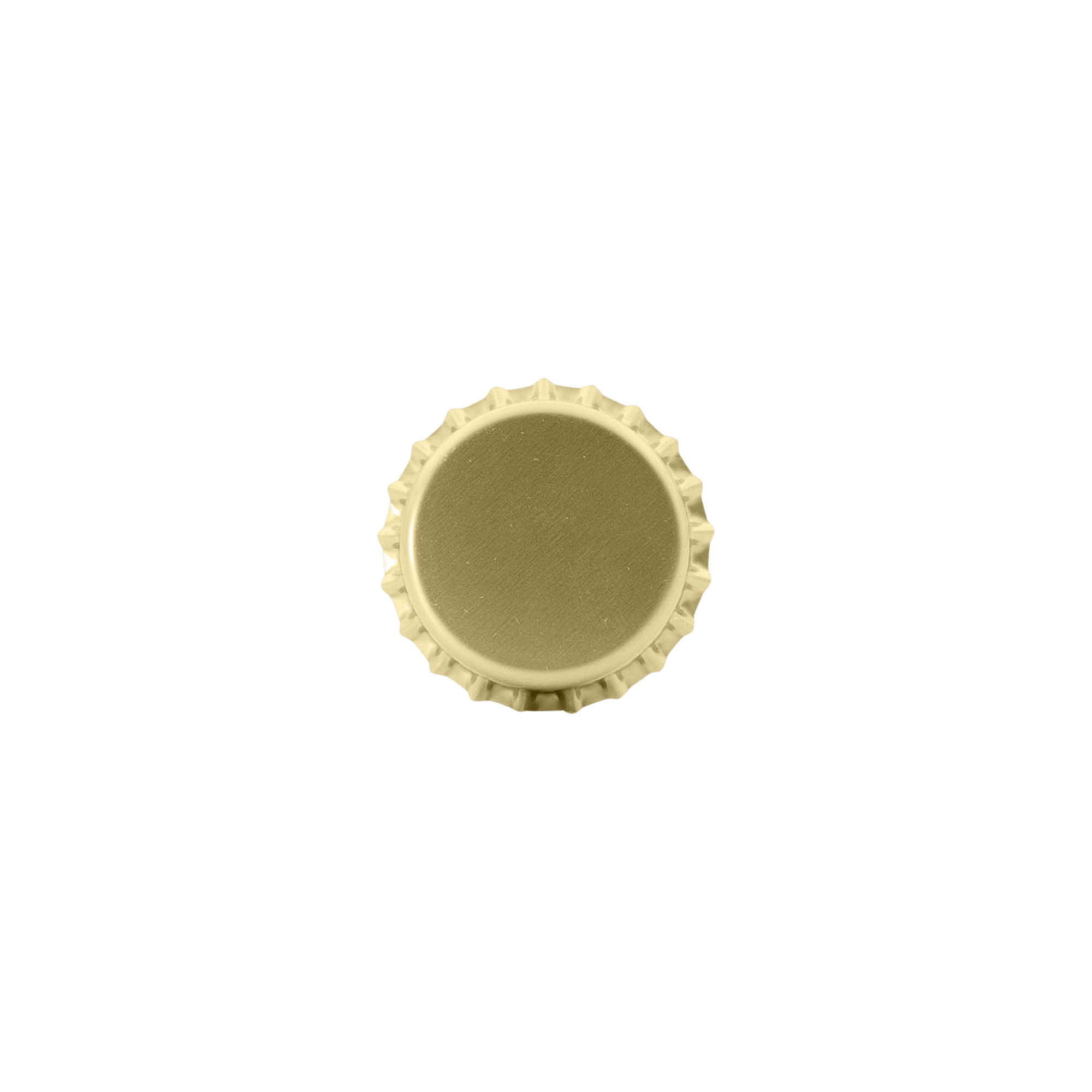 26 mm crown cap, metal, gold