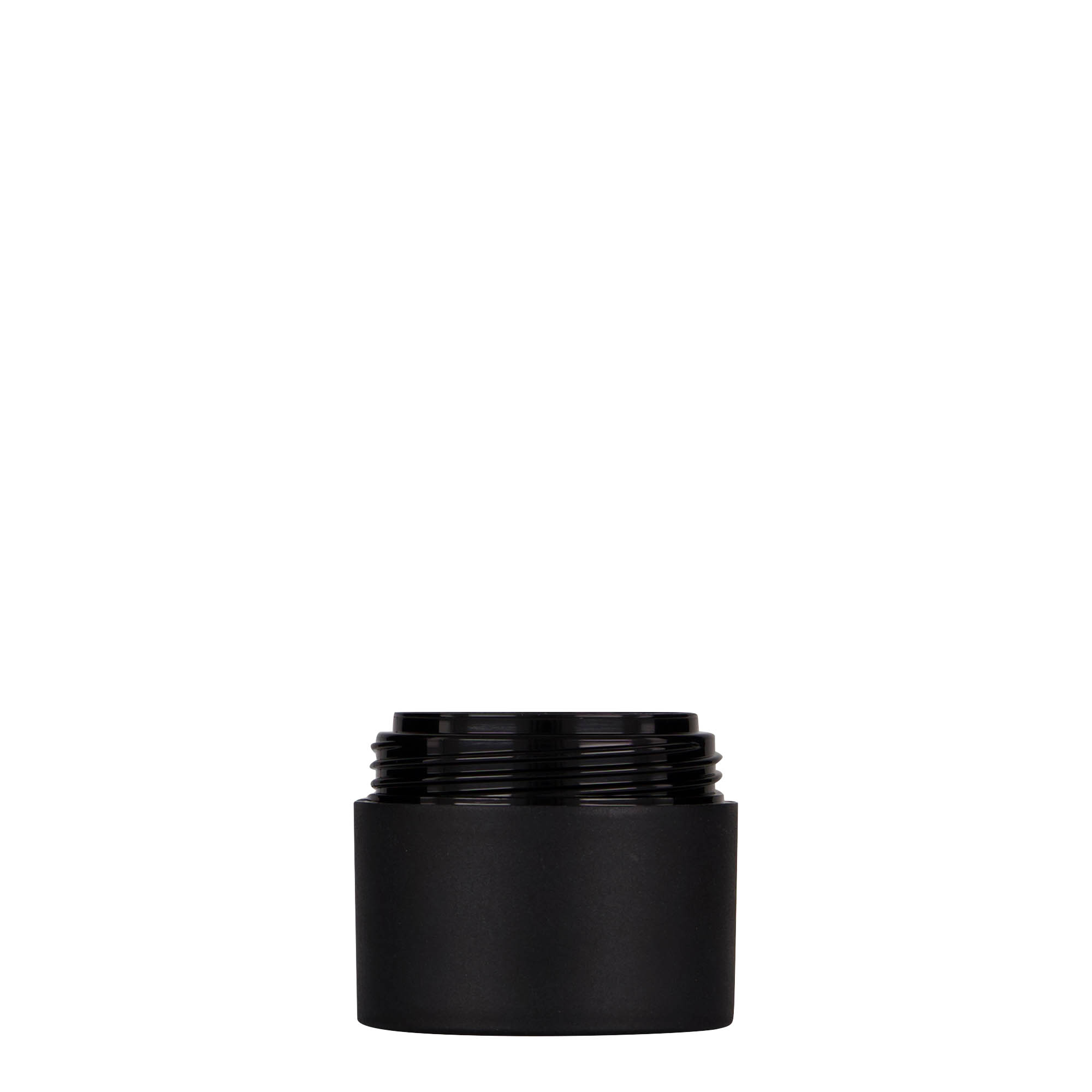 30 ml plastic jar 'Antonella', PP, black, closure: screw cap