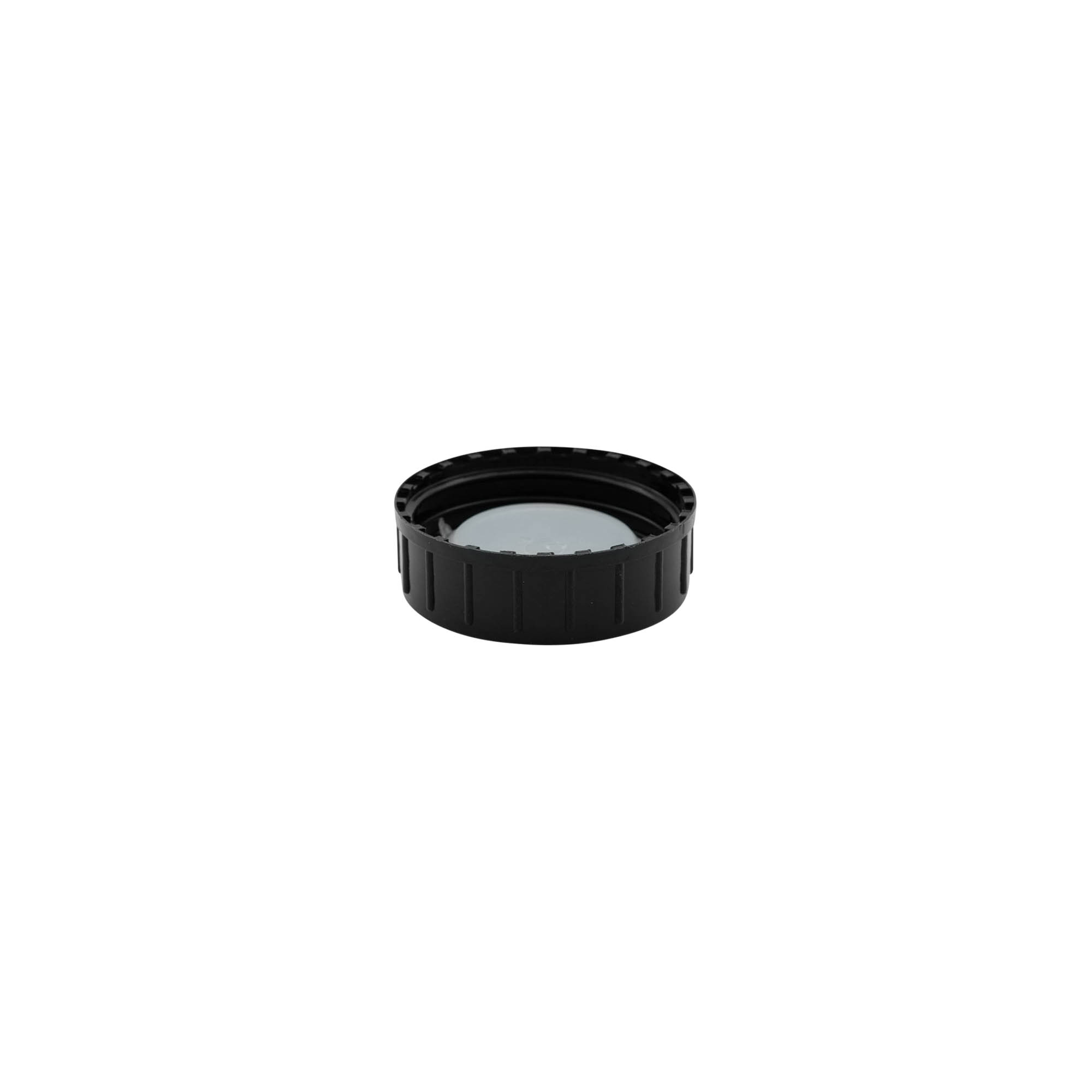 Screw cap, PP plastic, black, for opening: DIN 40