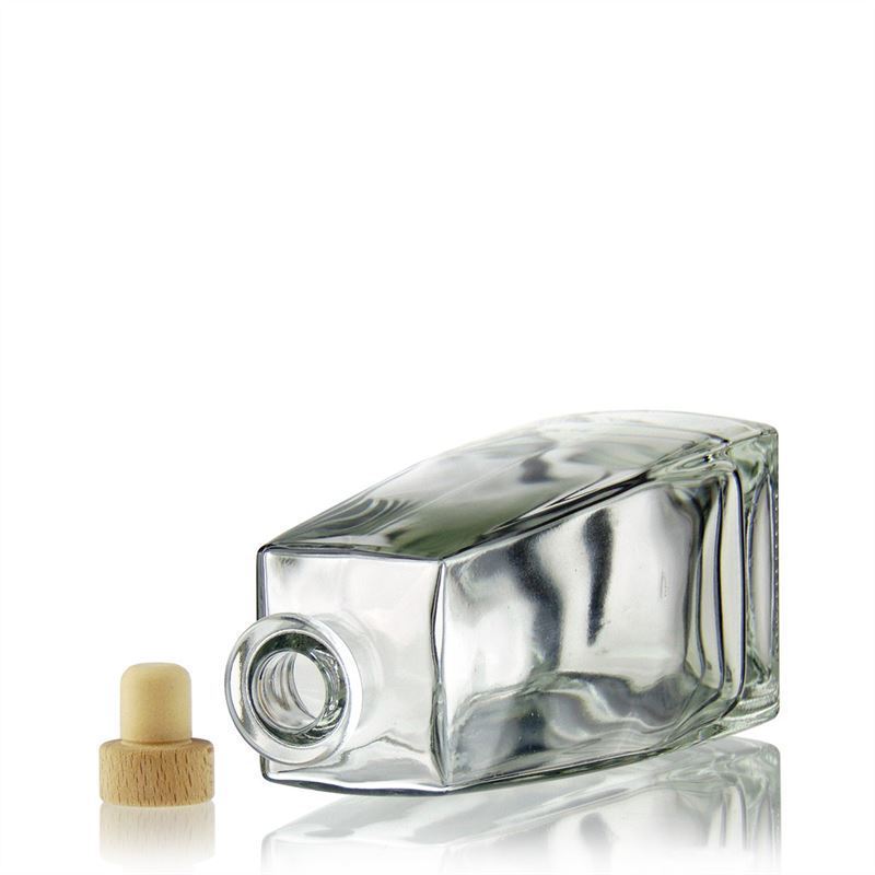 700 ml glass bottle 'Timmy', rectangular, closure: cork