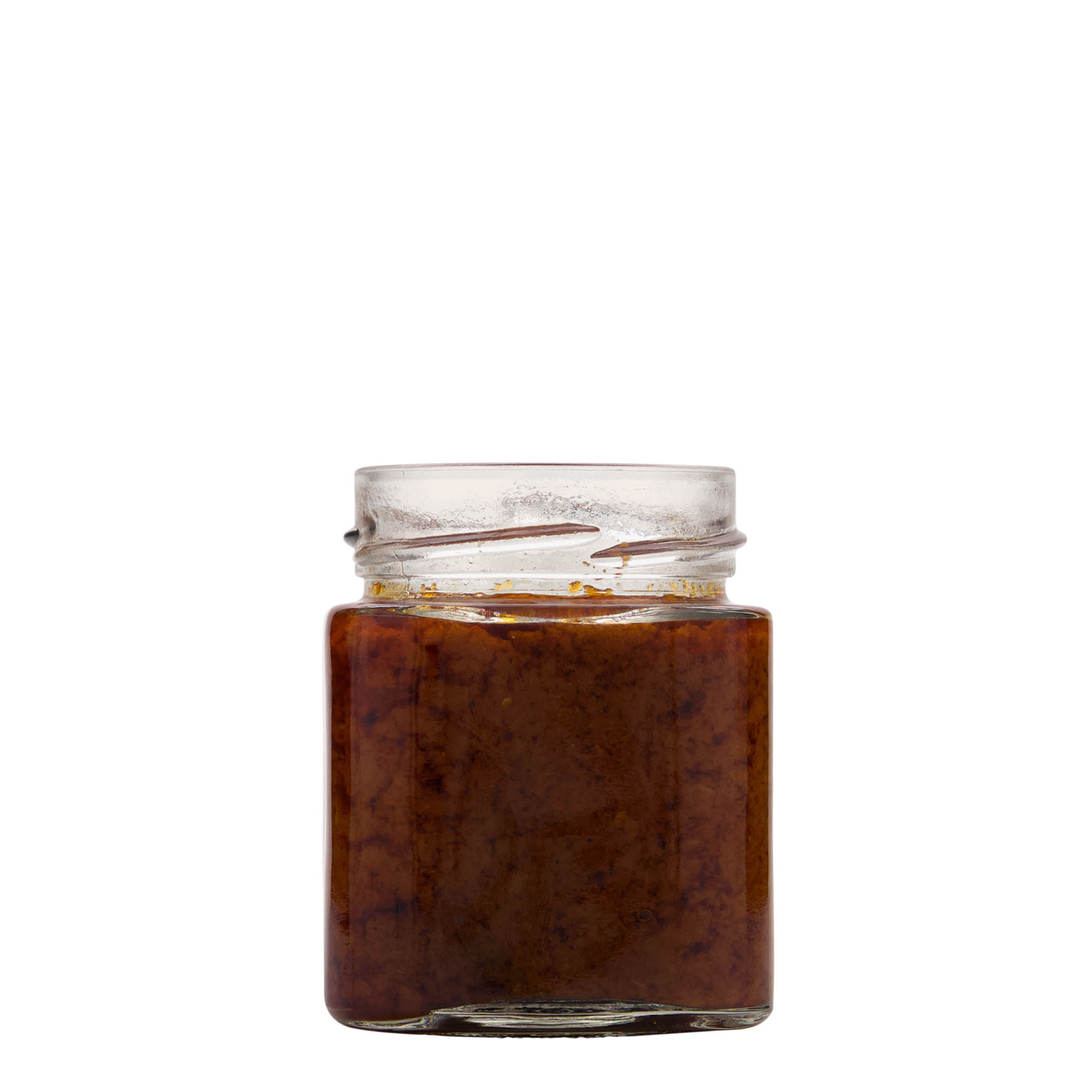 212 ml square jar 'Ikarus', closure: deep twist off (DTO 63)