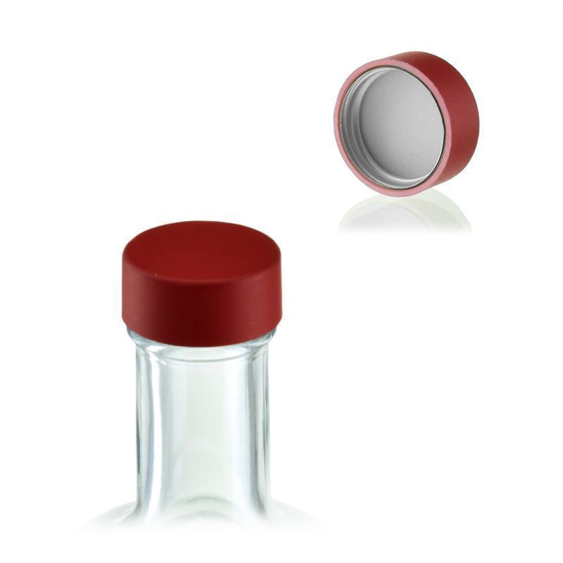 Screw cap, ABS plastic, red, for opening: GPI 28/400