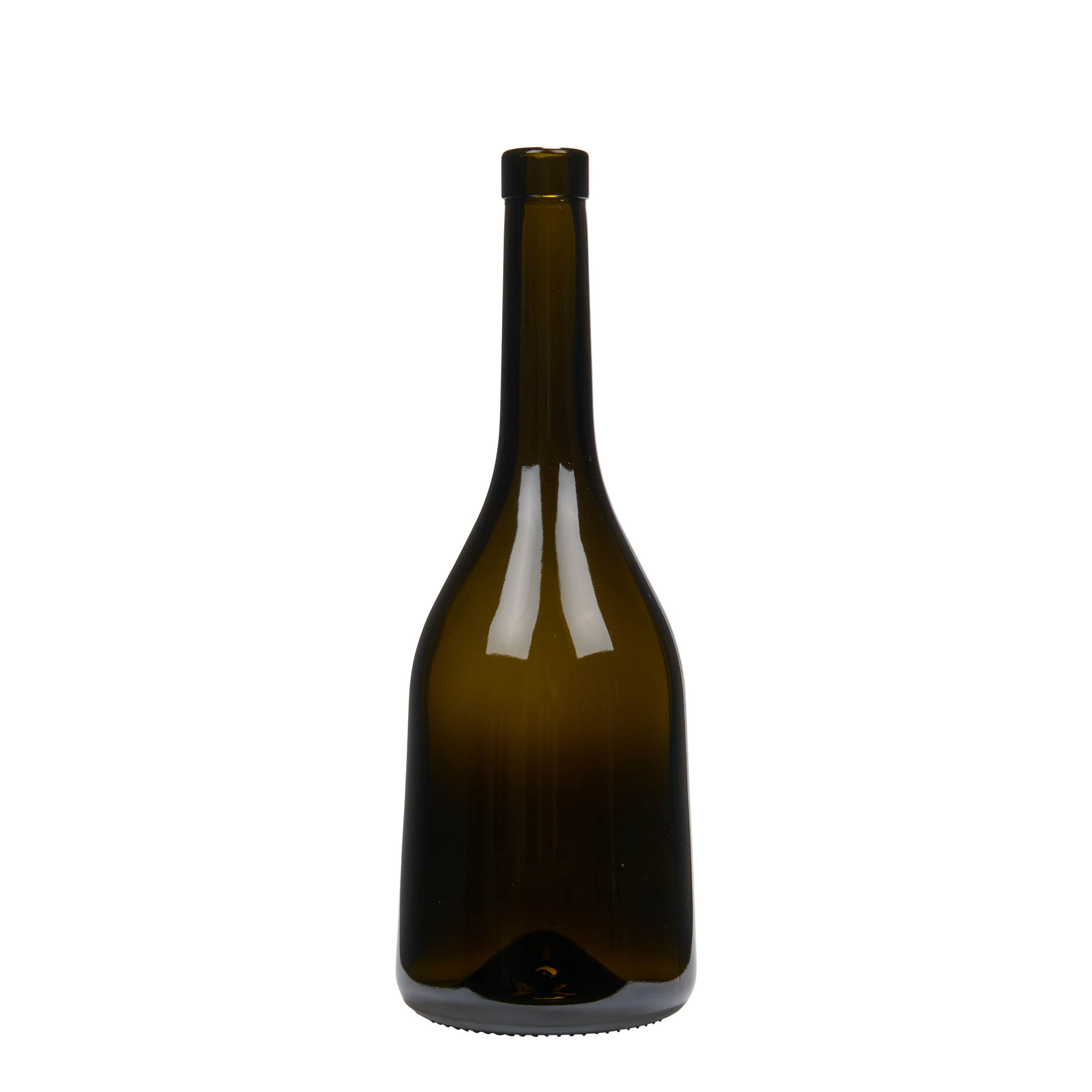 750 ml glass bottle 'Rustica', antique green, closure: cork