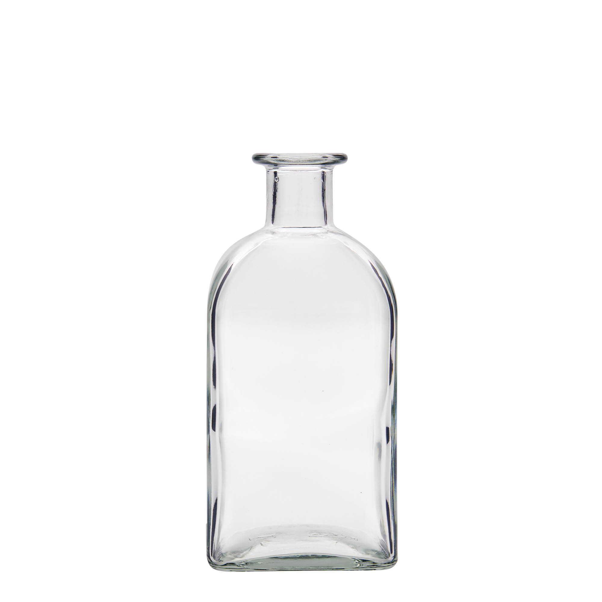 500 ml glass apothecary bottle Carré, square, closure: cork