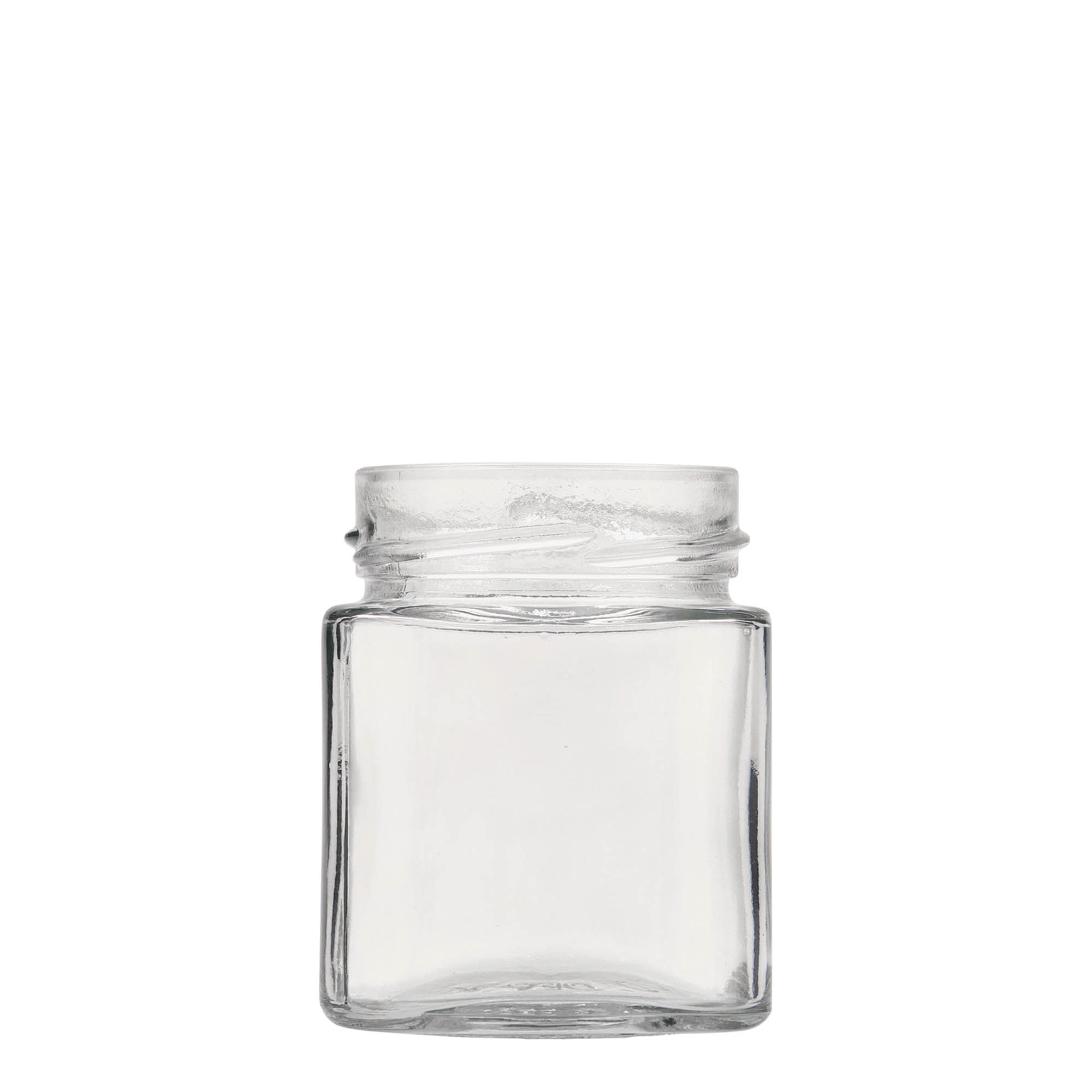 212 ml square jar 'Ikarus', closure: deep twist off (DTO 63)