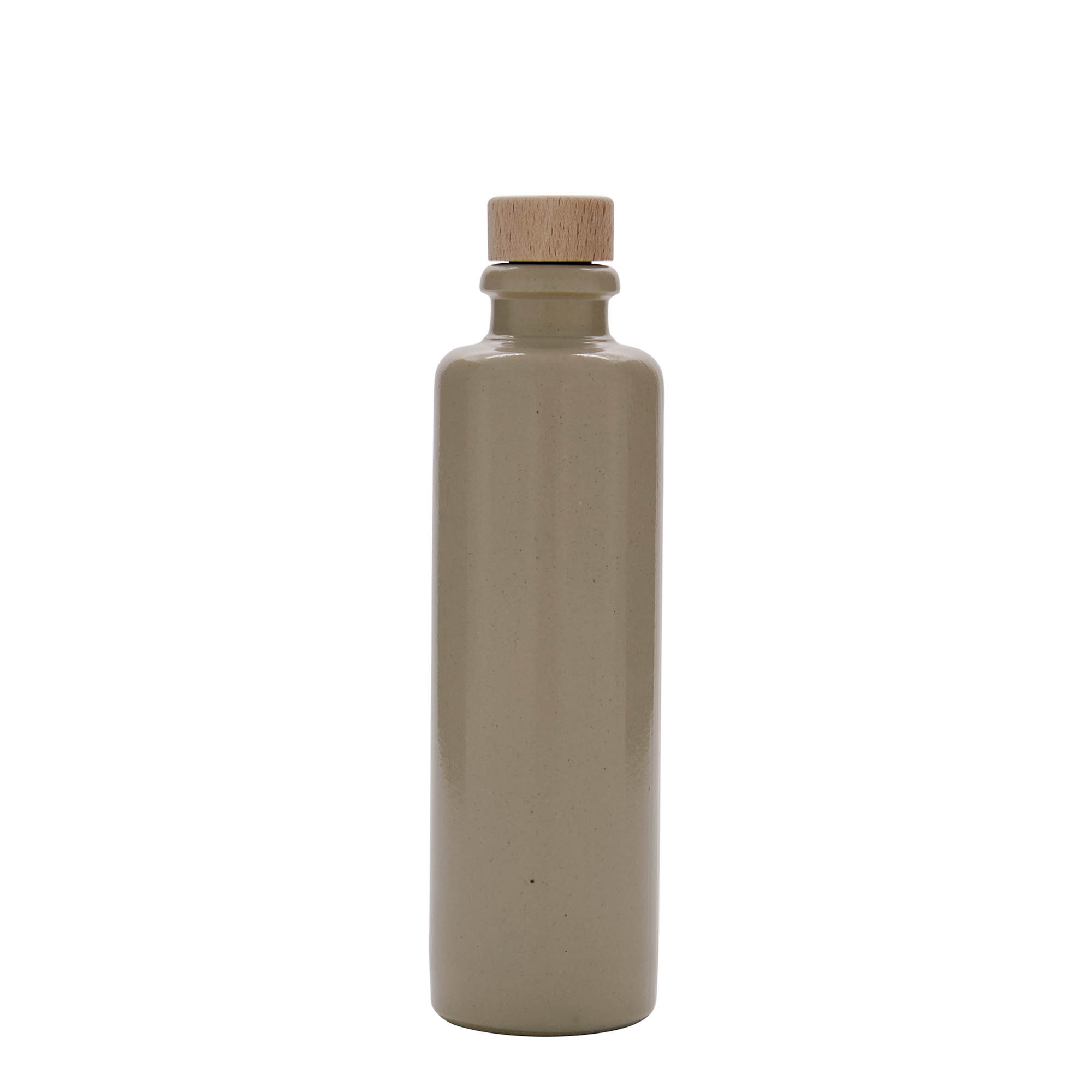 200 ml earthen jug, stoneware, beige, closure: cork