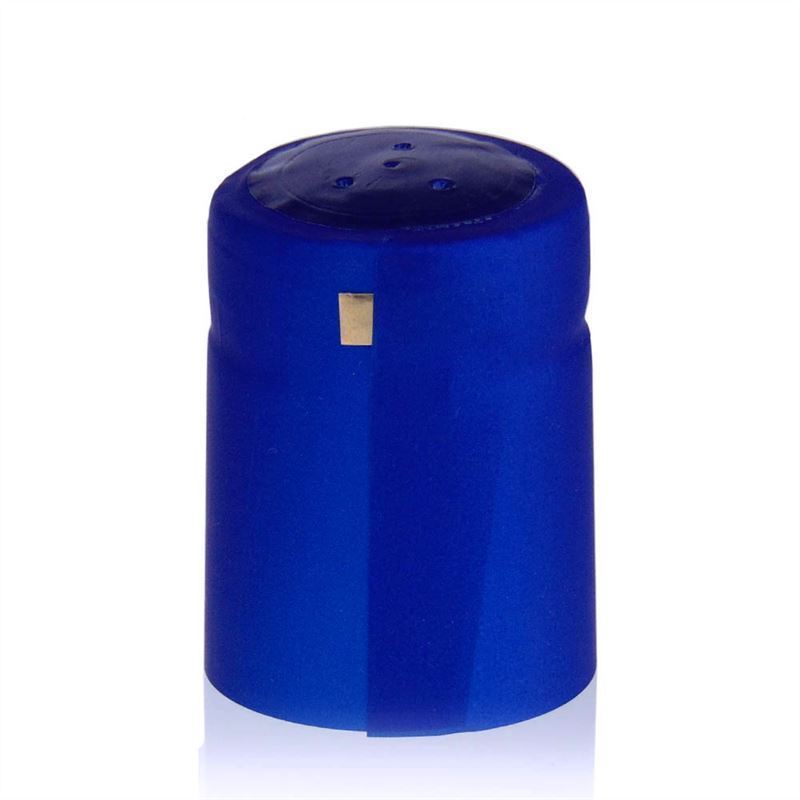 Heat shrink capsule 32x41, PVC plastic, blue