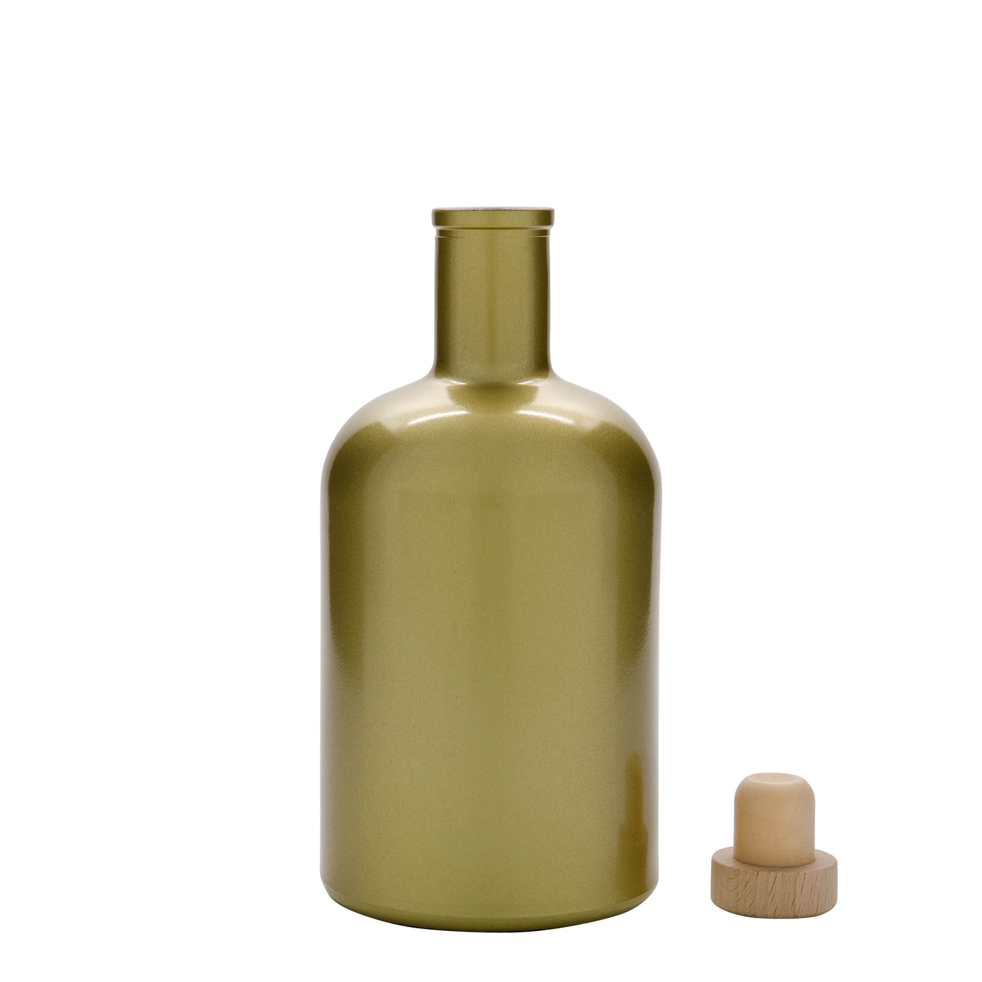 700 ml glass bottle 'Gerardino', gold, closure: cork