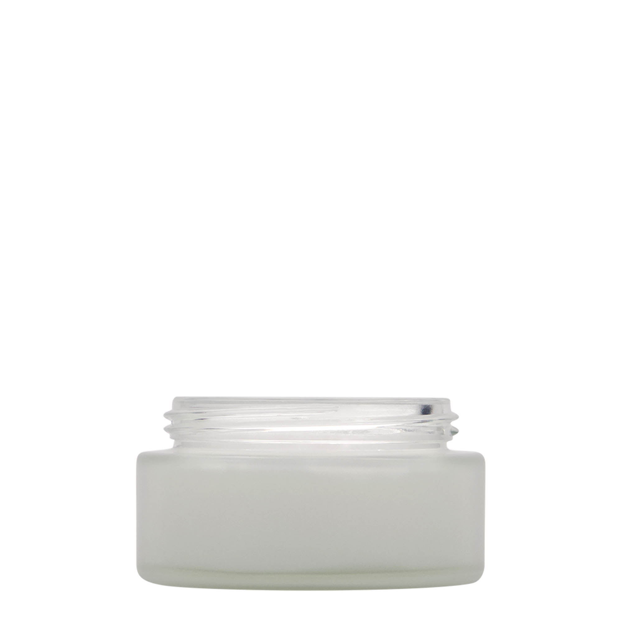 100 ml cosmetic jar 'Platin Edition', glass, frosted, closure: screw cap