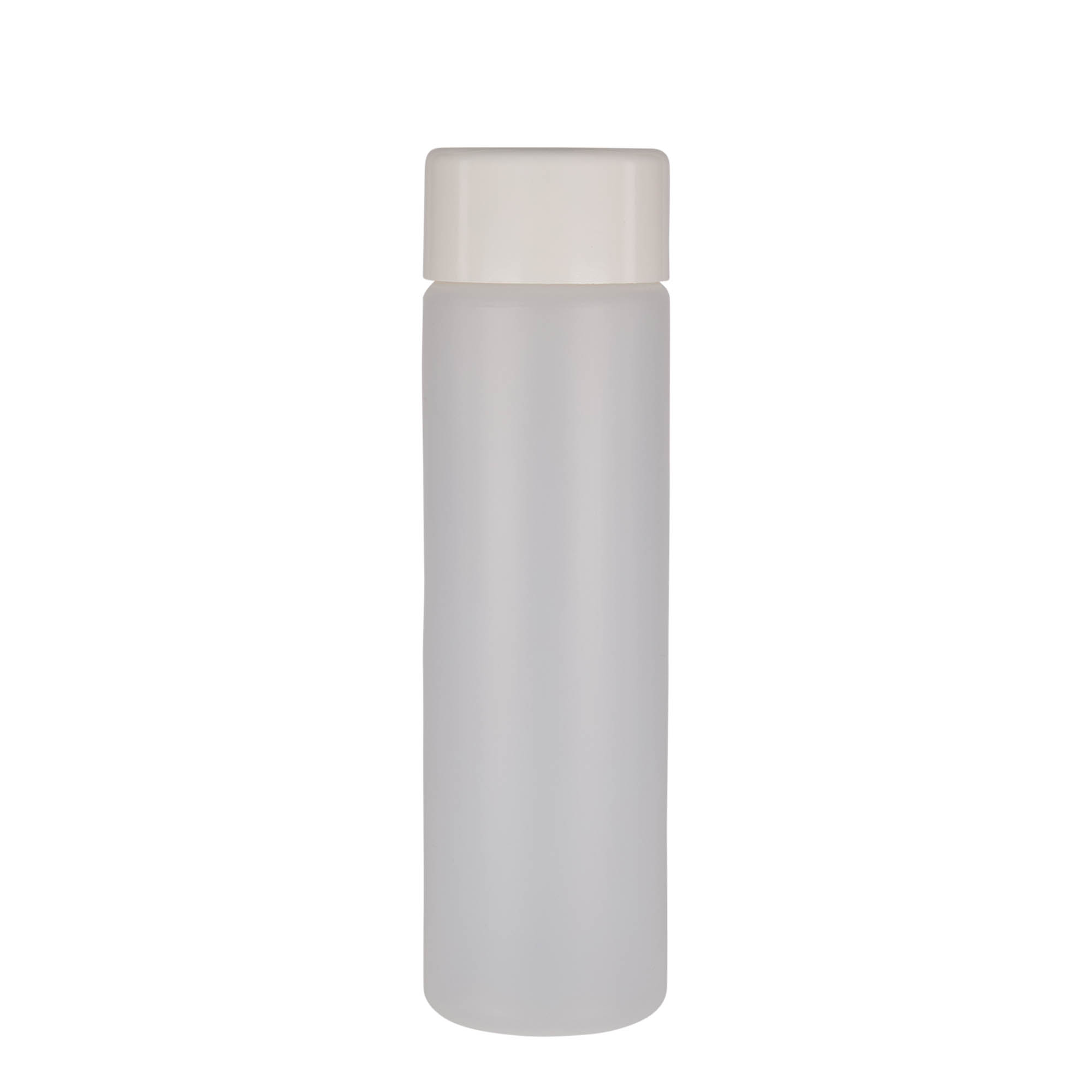 500 ml round bottle, PE plastic, natural, closure: screw cap