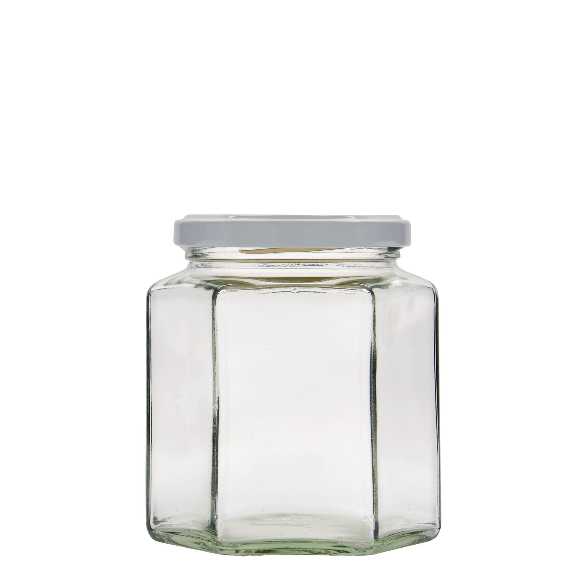 390 ml hexagonal jar, closure: twist off (TO 70)