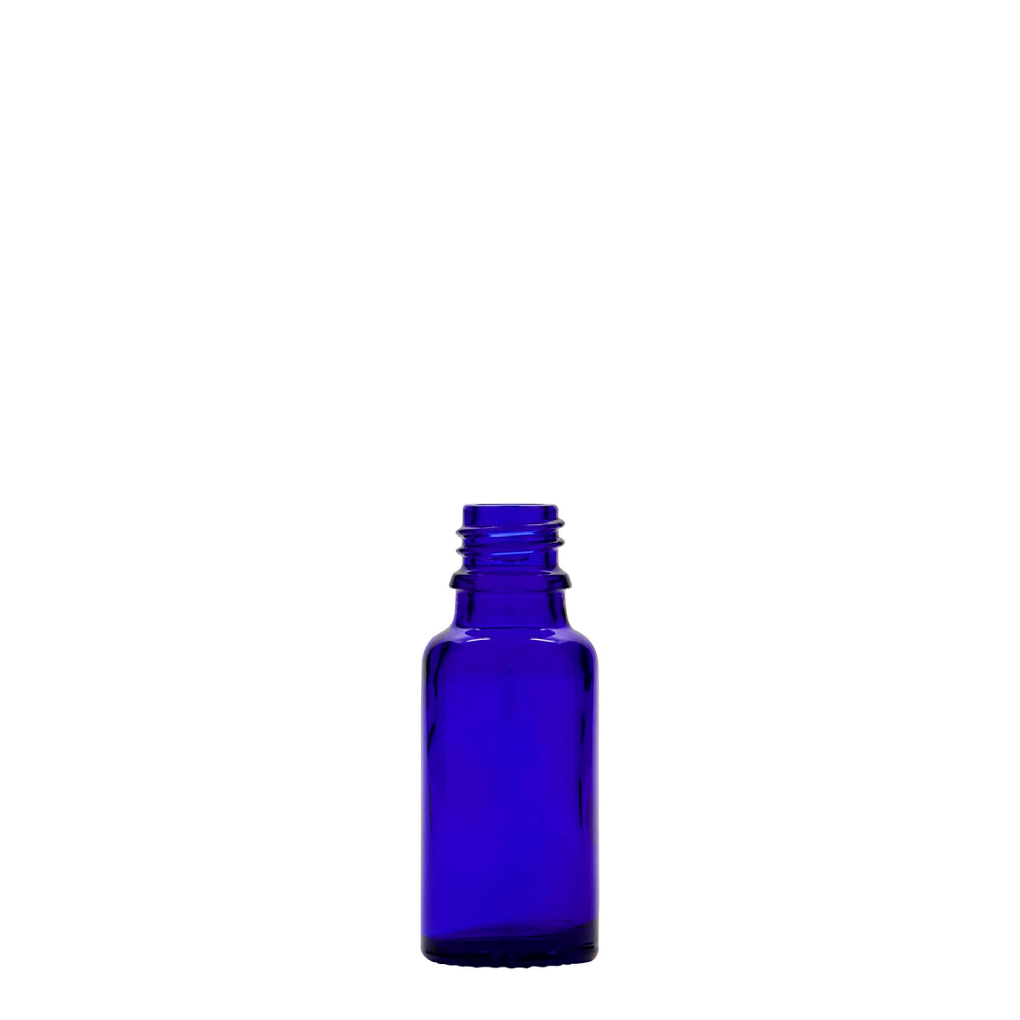 20 ml medicine bottle, glass, royal blue, closure: DIN 18