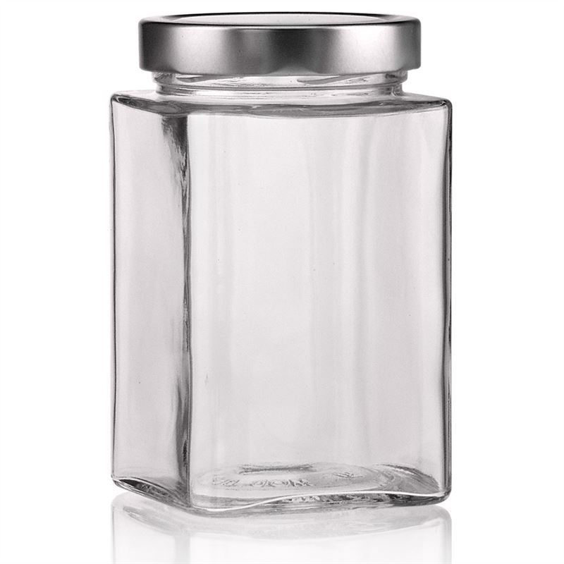 720 ml square jar 'Ikarus', closure: deep twist off (DTO 82)