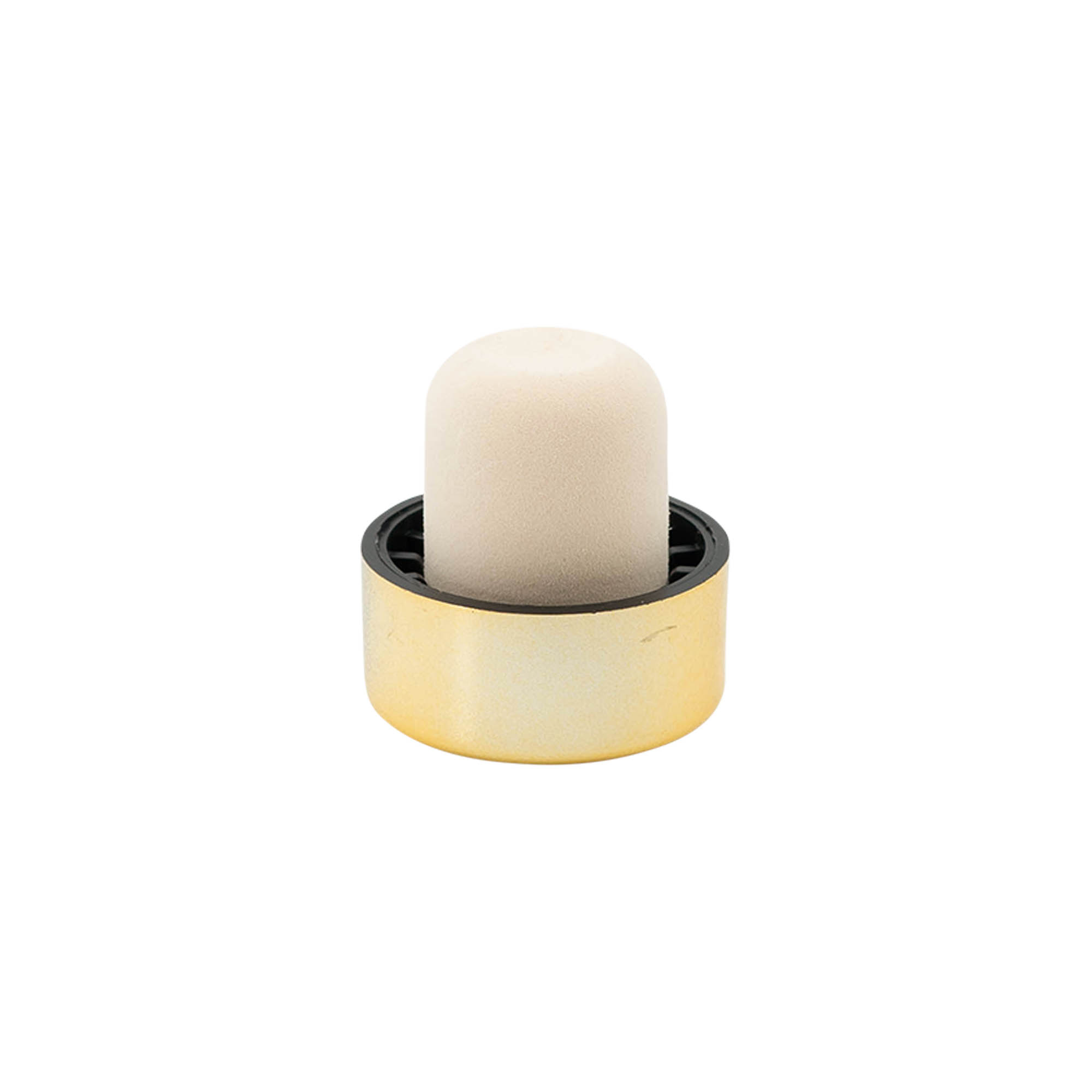 19 mm mushroom cork, plastic, gold, for opening: cork