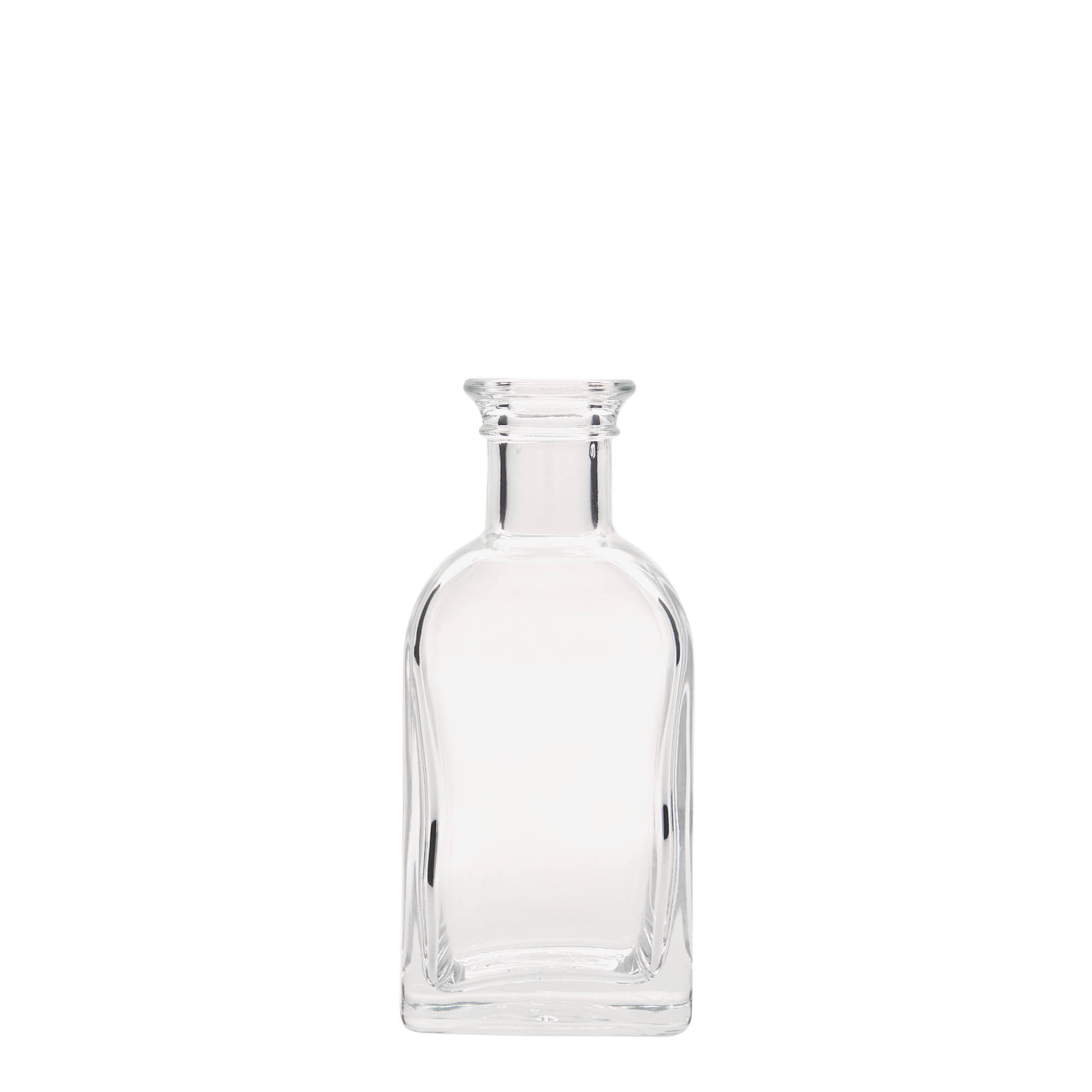 100 ml glass apothecary bottle Carré, square, closure: cork