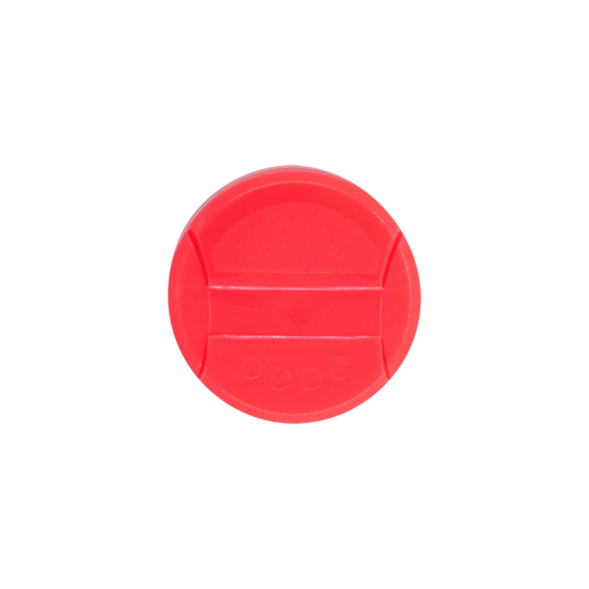 Shaker cap for spice jar, PP plastic, red, for opening: GPI 38/400