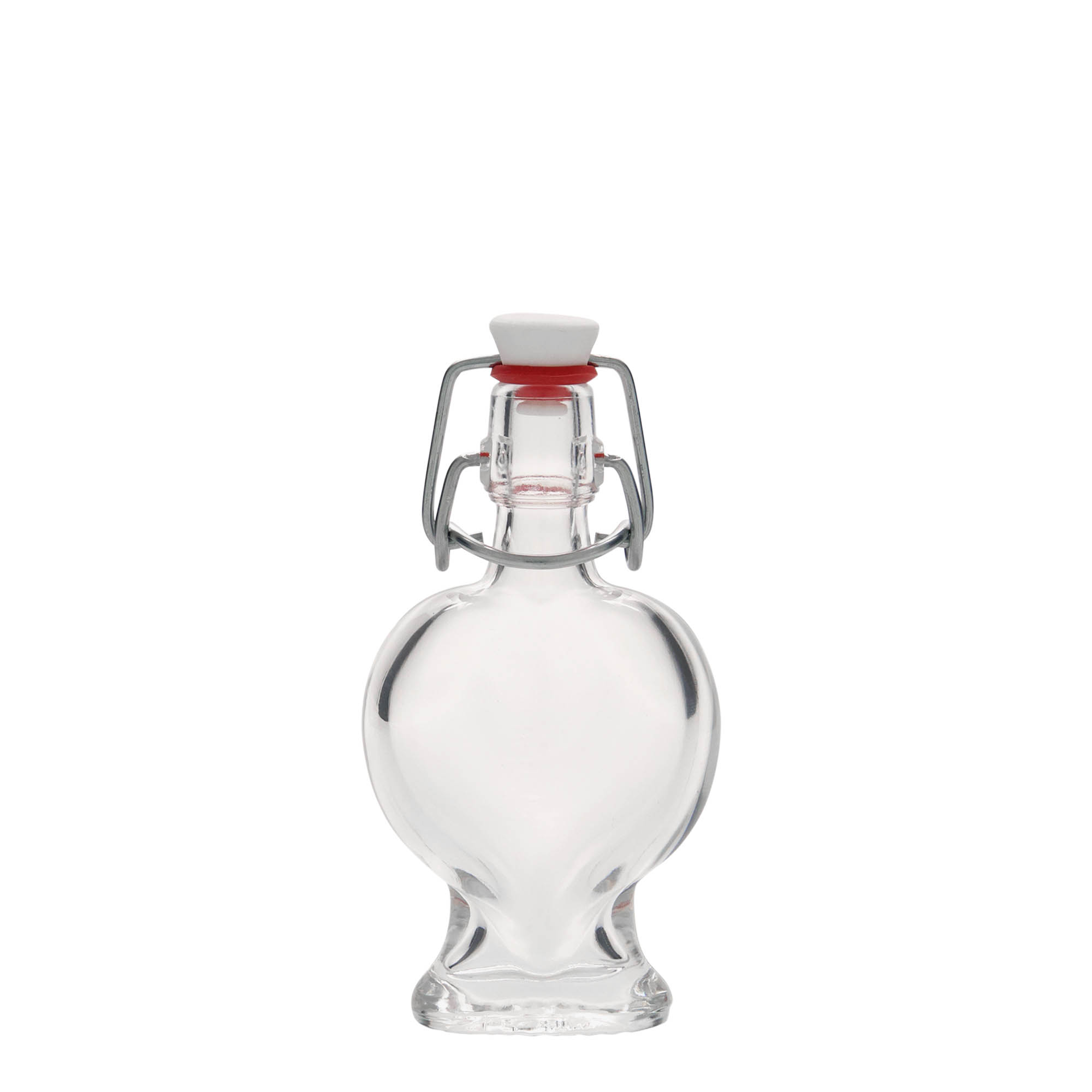 40 ml glass bottle 'Heart', closure: swing top