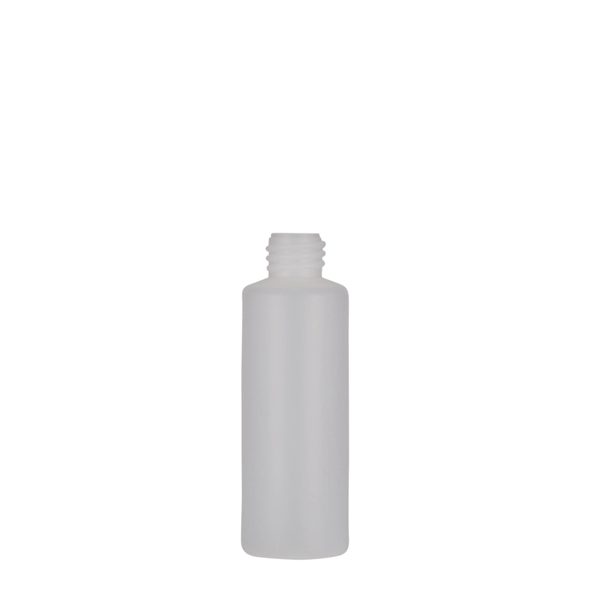 50 ml round bottle, PE plastic, natural, closure: screw cap