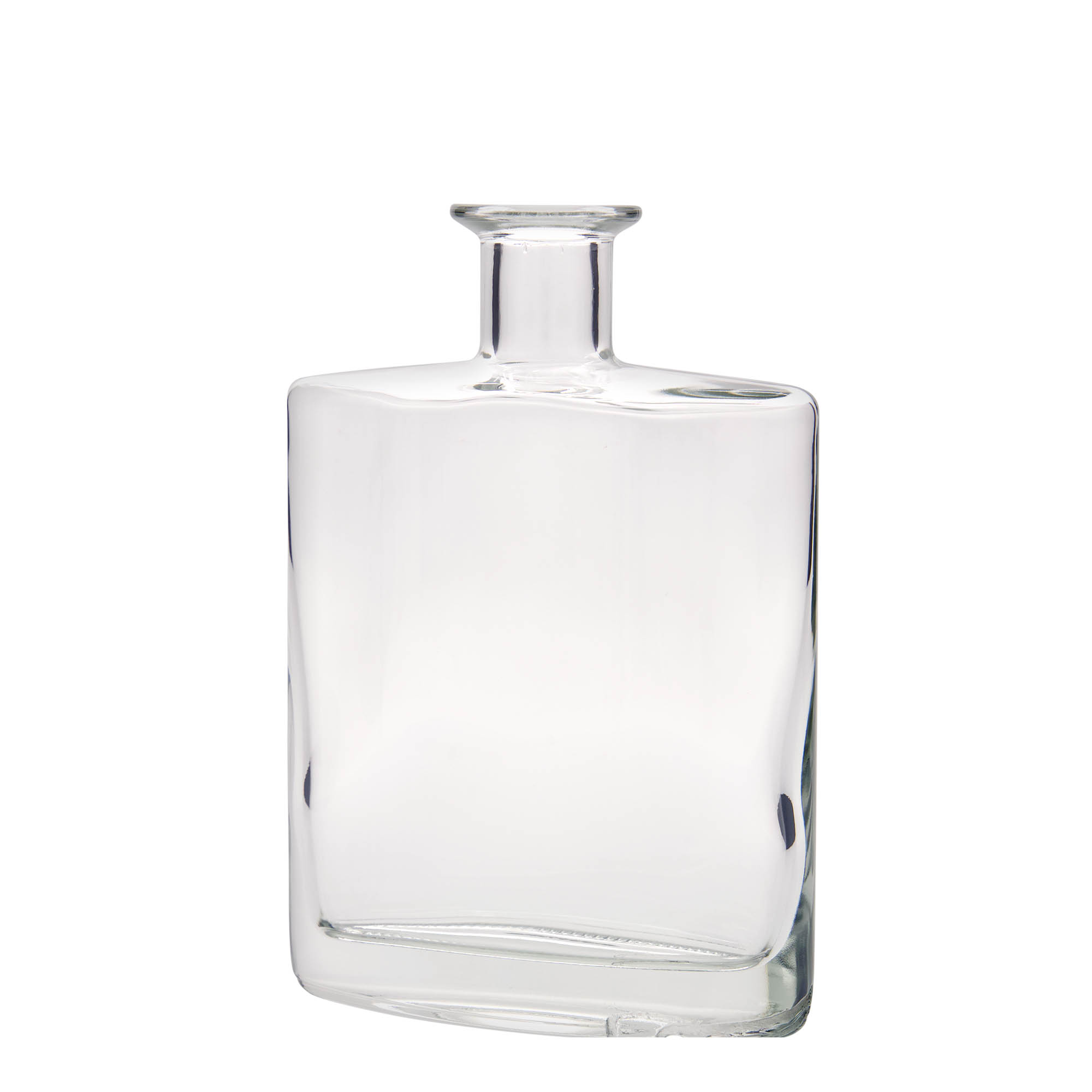 700 ml glass bottle 'Zorbas', oval, closure: cork