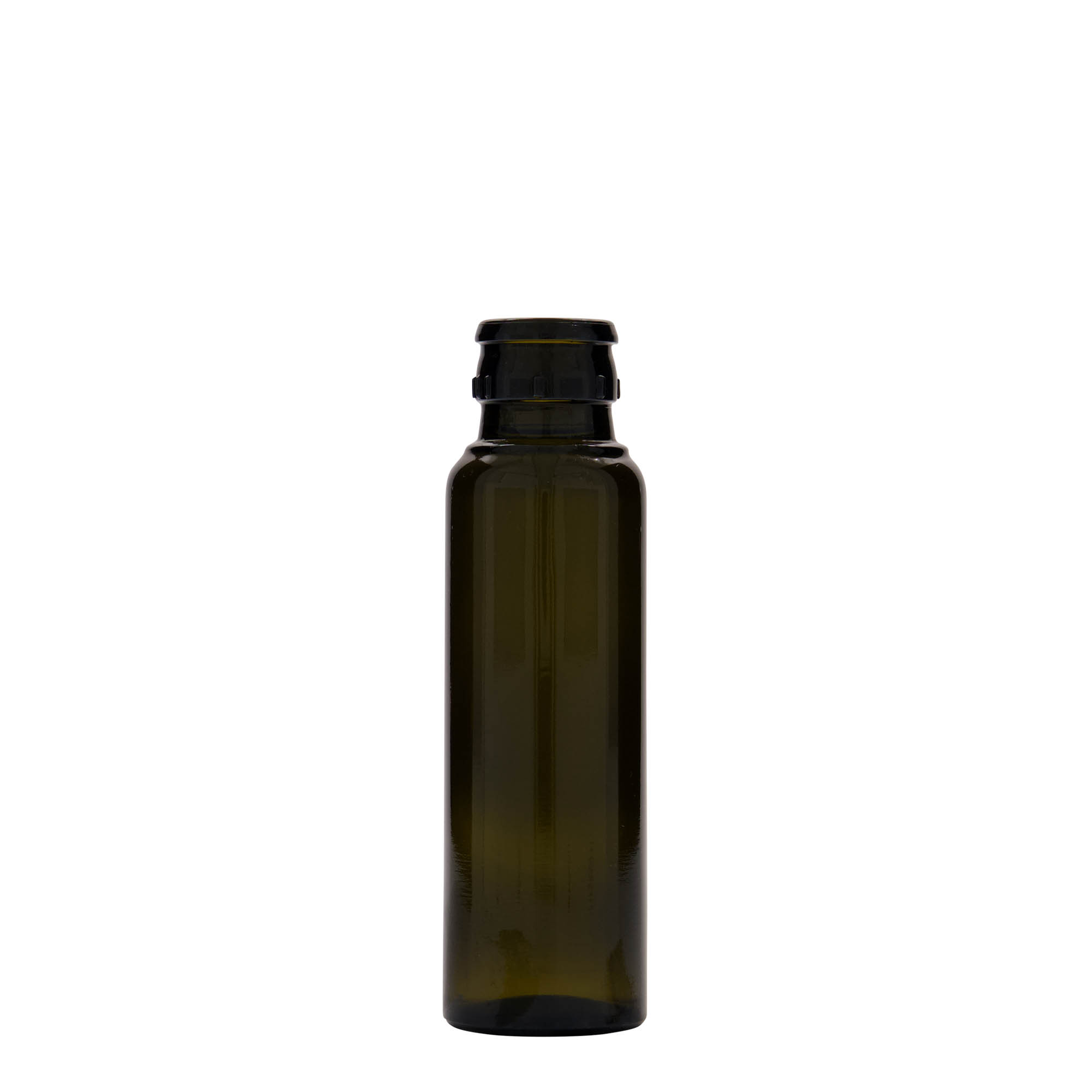 100 ml oil/vinegar bottle 'Willy New', glass, antique green, closure: DOP