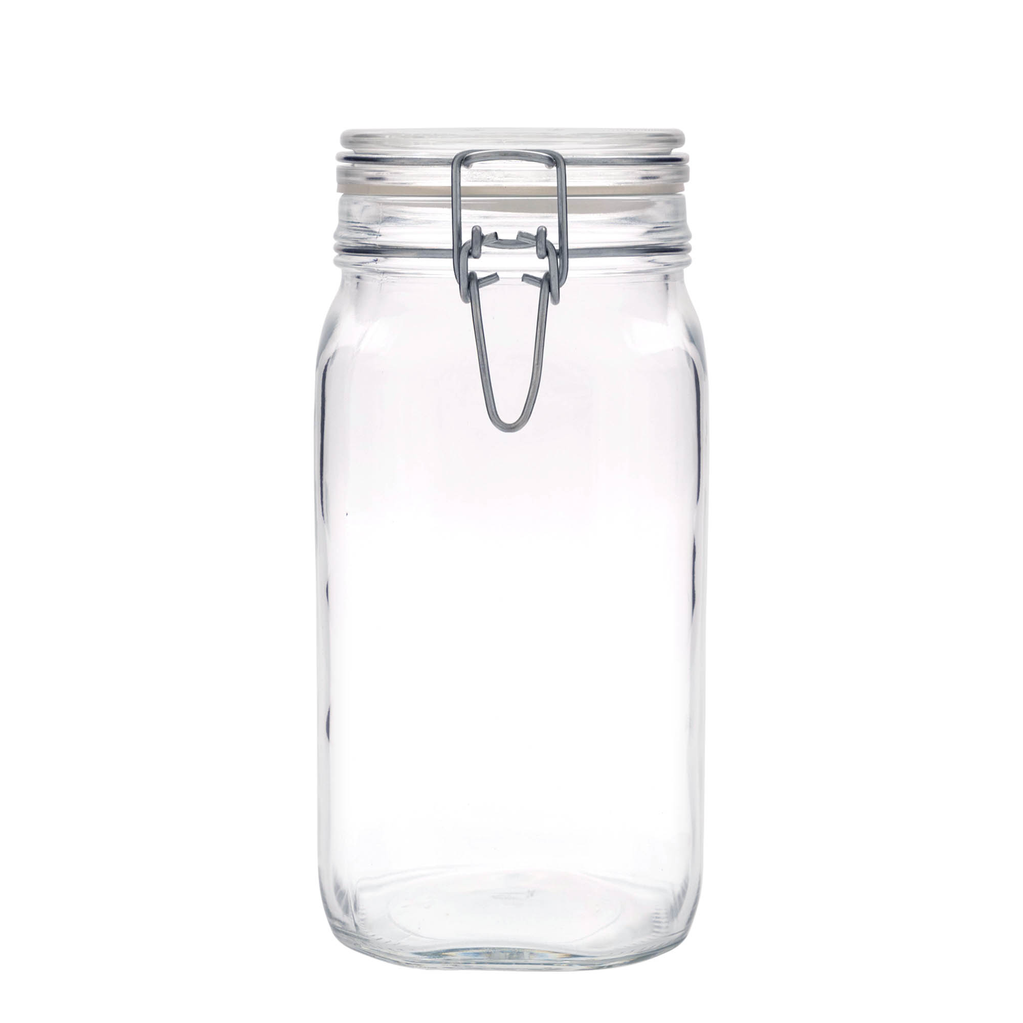 1,500 ml clip top jar 'Fido', square, closure: clip top