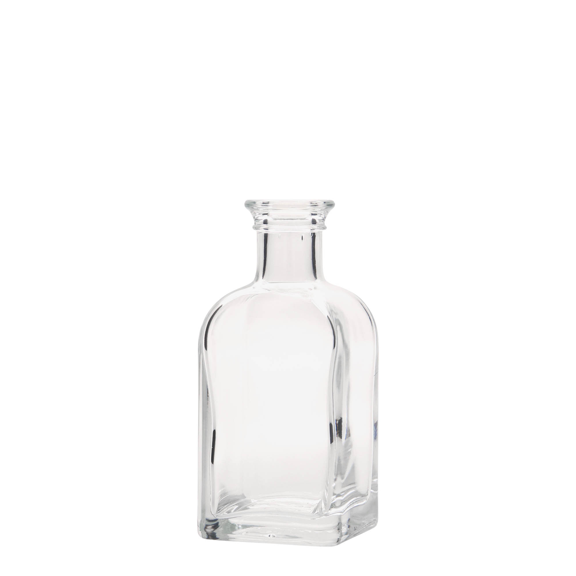 100 ml glass apothecary bottle Carré, square, closure: cork