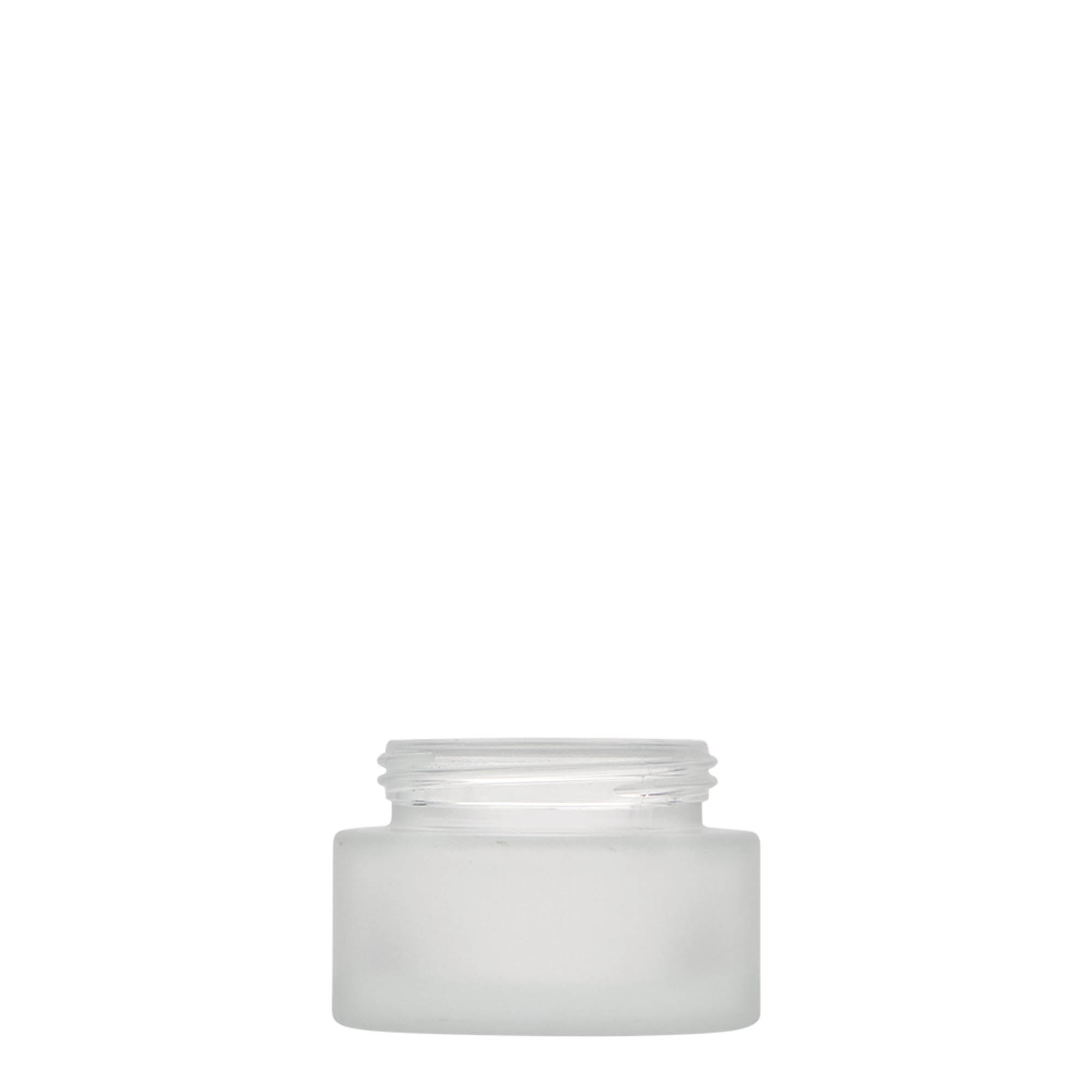 30 ml cosmetic jar 'Platin Edition', glass, frosted, closure: screw cap