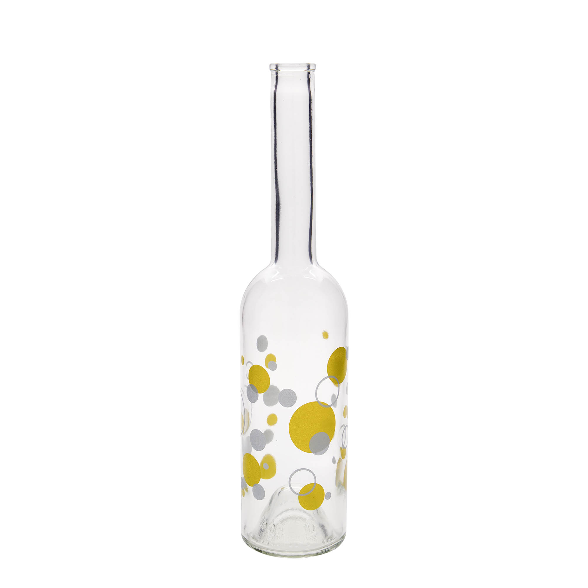 500 ml glass bottle 'Opera', print: dots, closure: cork