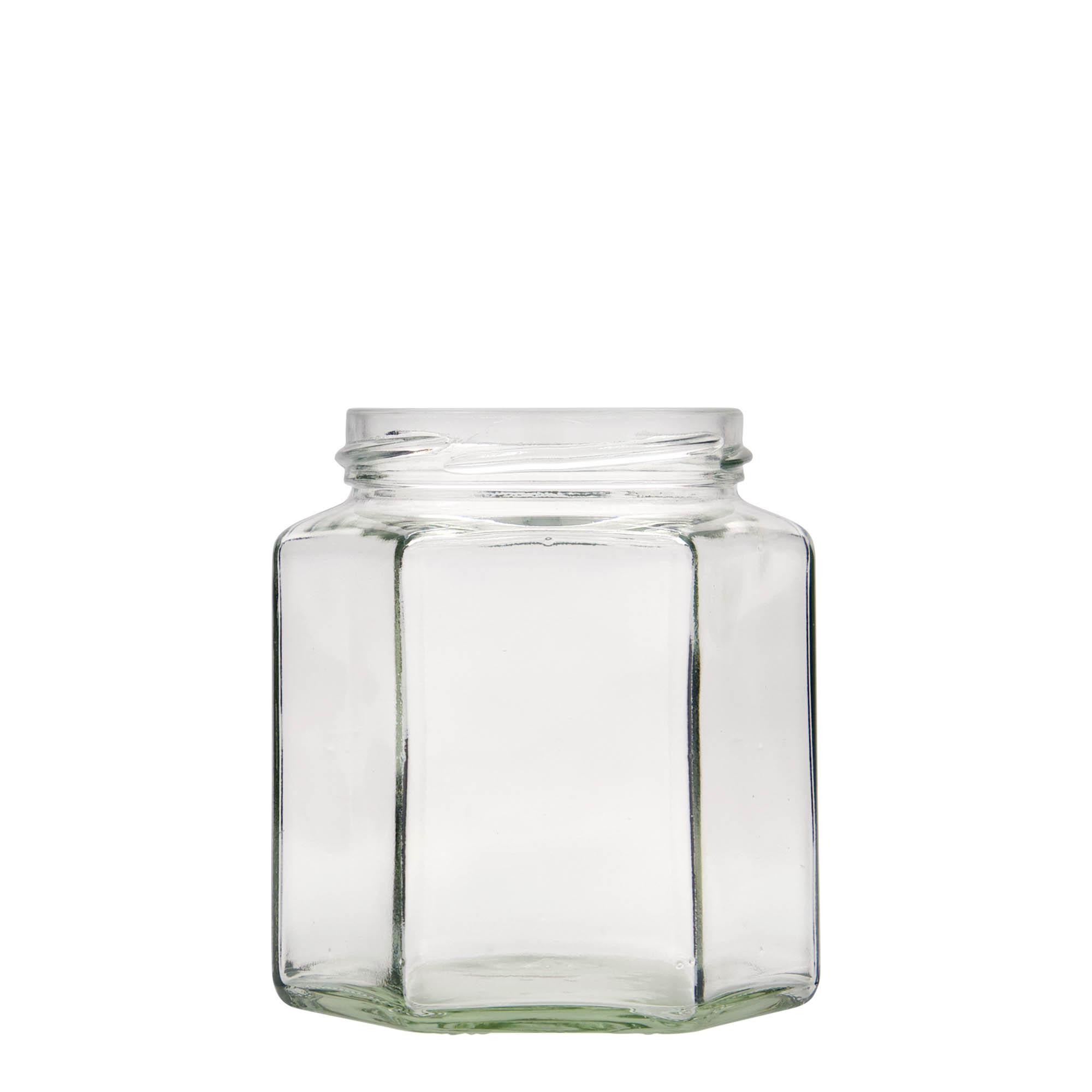 390 ml hexagonal jar, closure: twist off (TO 70)