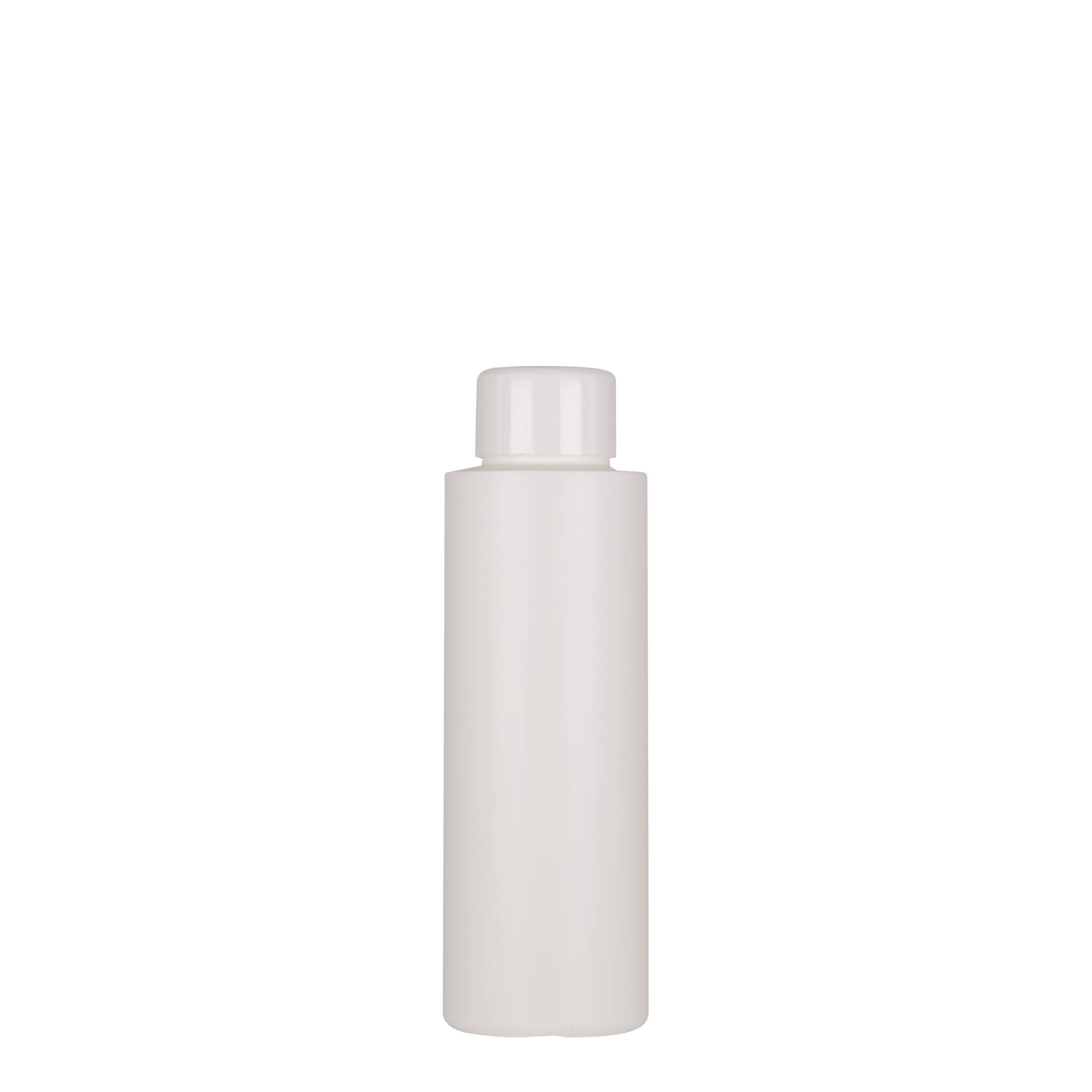 100 ml plastic bottle 'Pipe', green HDPE, white, closure: GPI 24/410