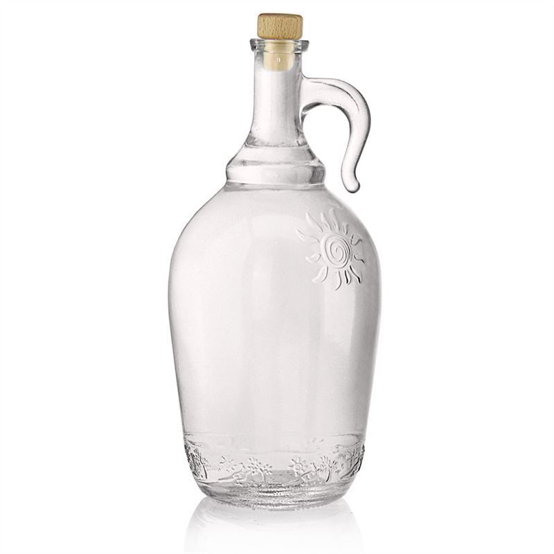 2,000 ml glass bottle 'Sunny', closure: cork