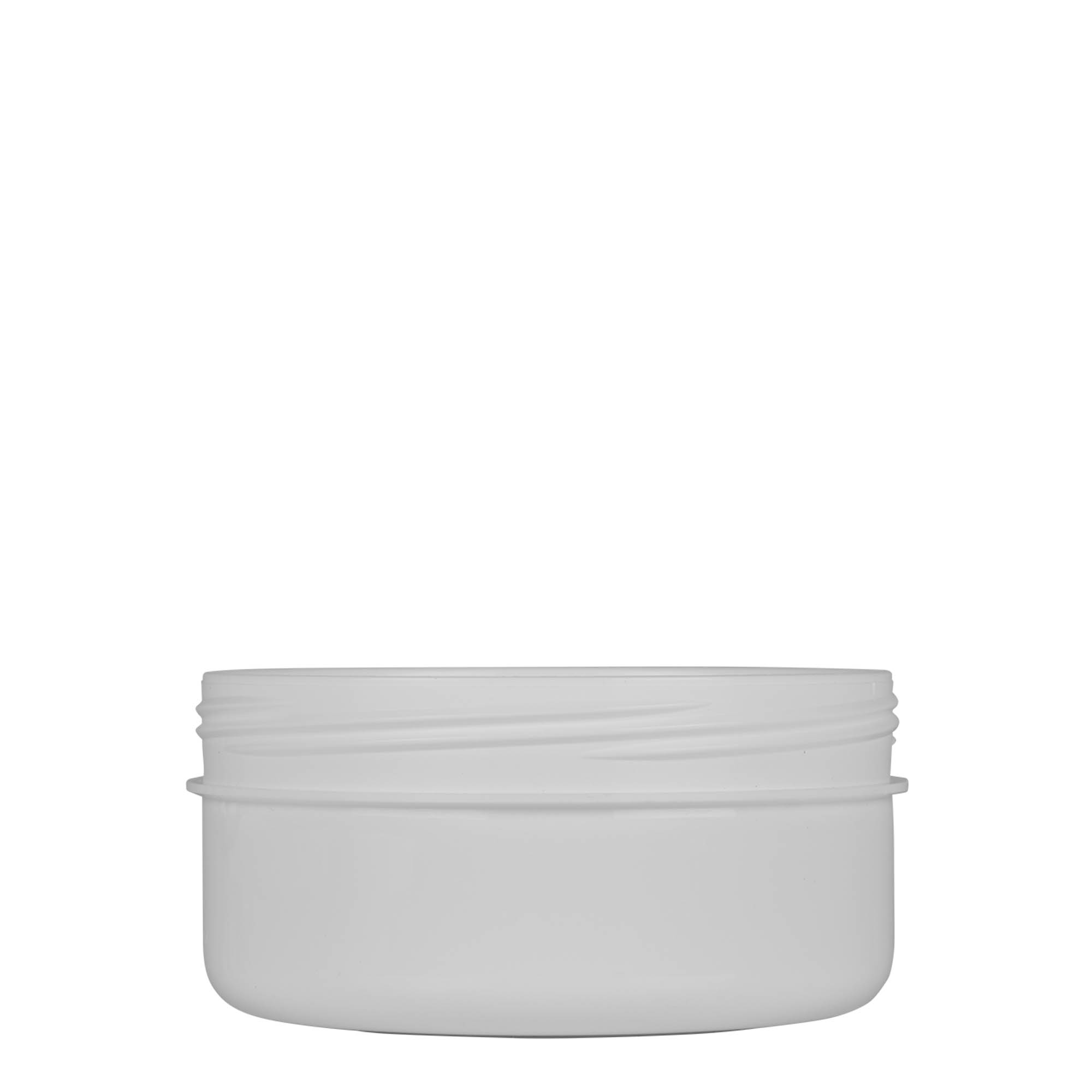 250 ml plastic jar 'White Line', PP, white, closure: screw cap